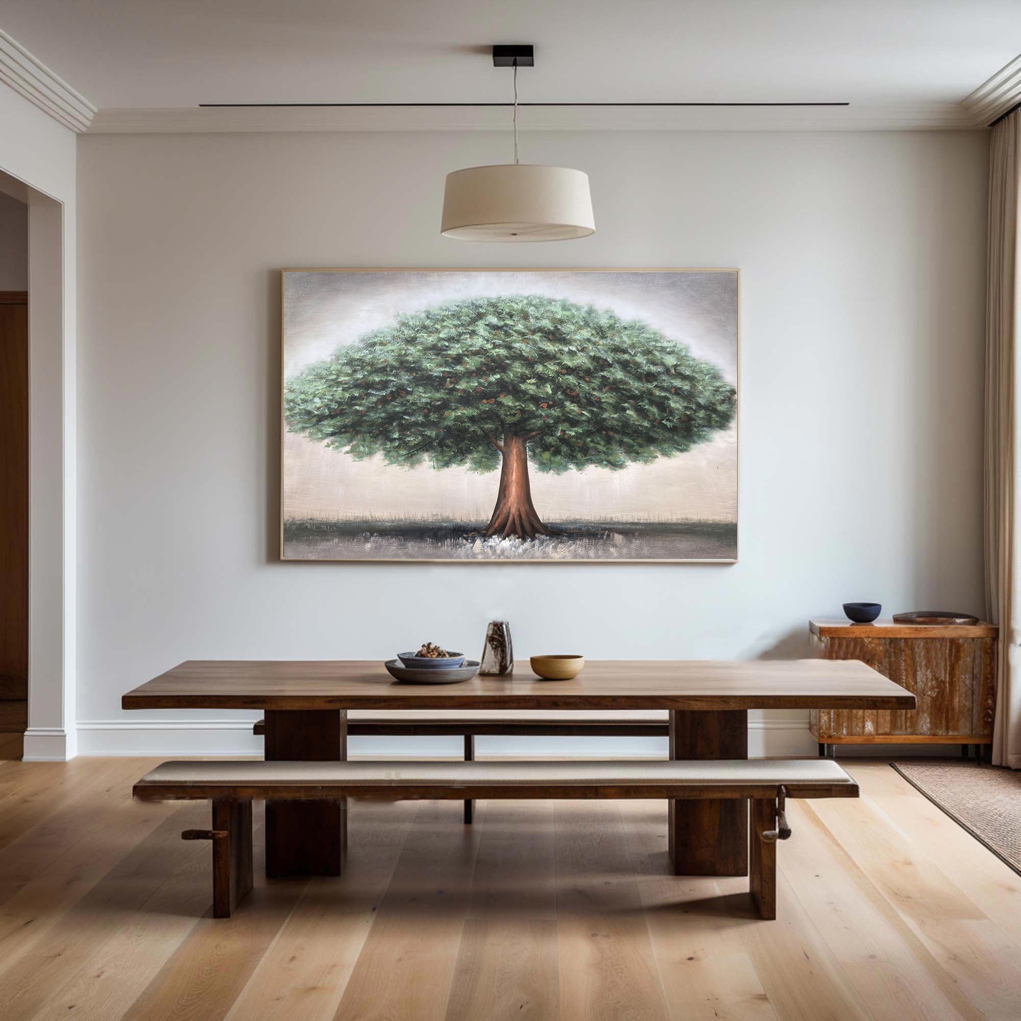 Majestic Oak: Serenity Tree Canvas