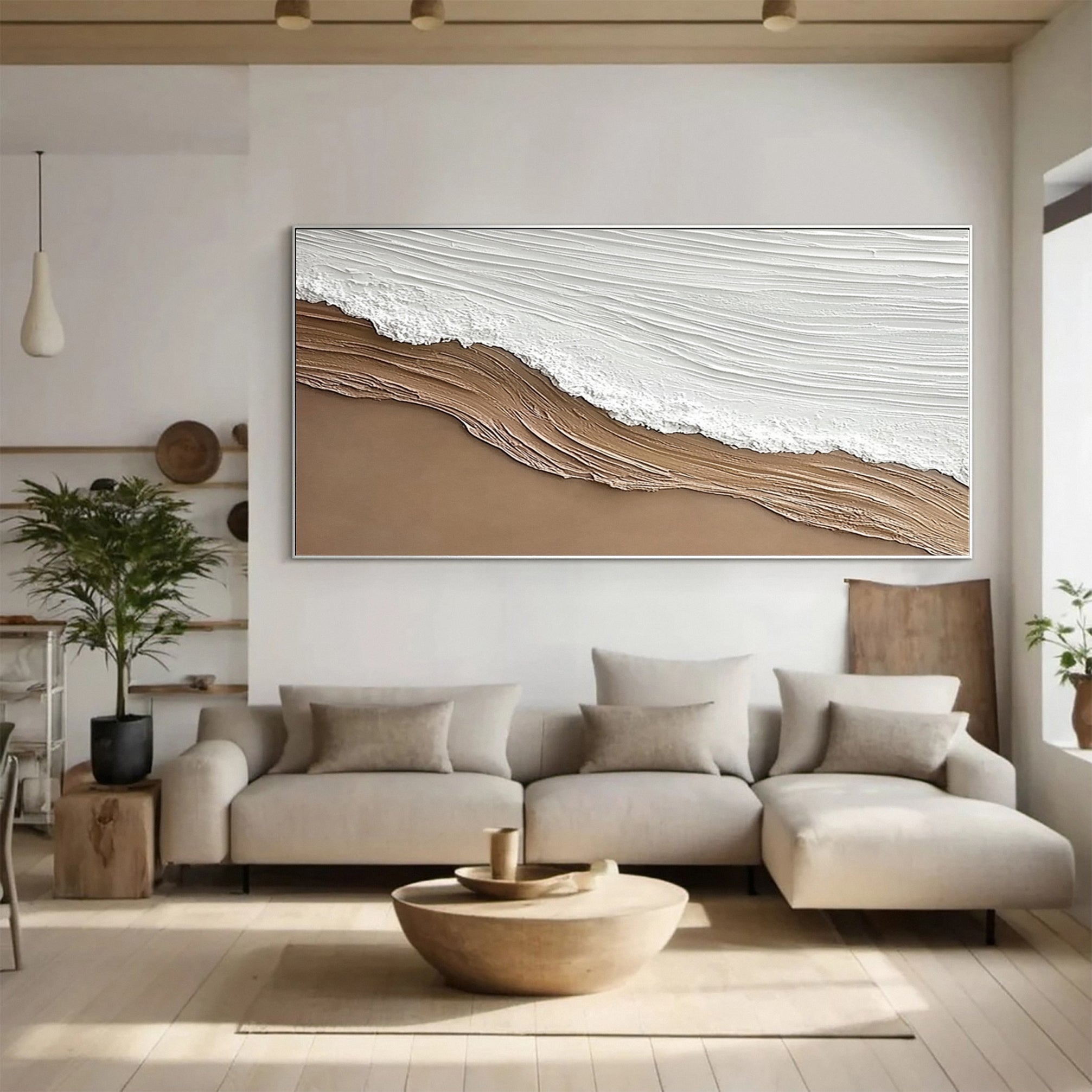 Sand Drift: Abstract Textured Canvas