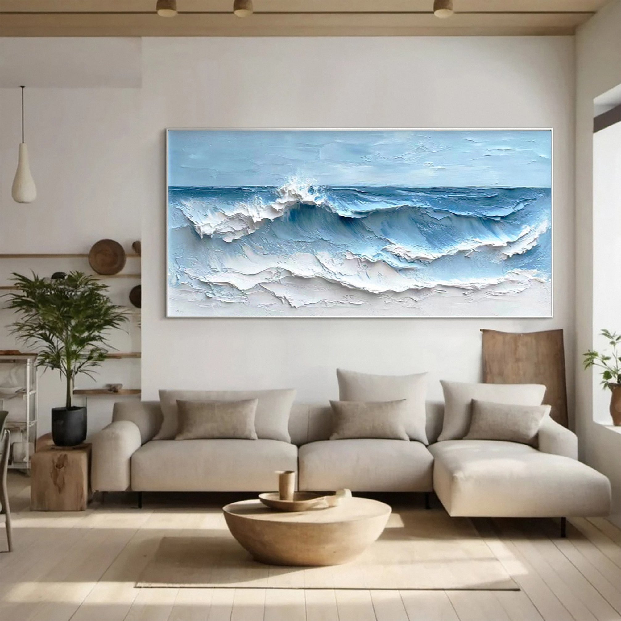 Calm Wave: Textured Seascape Art