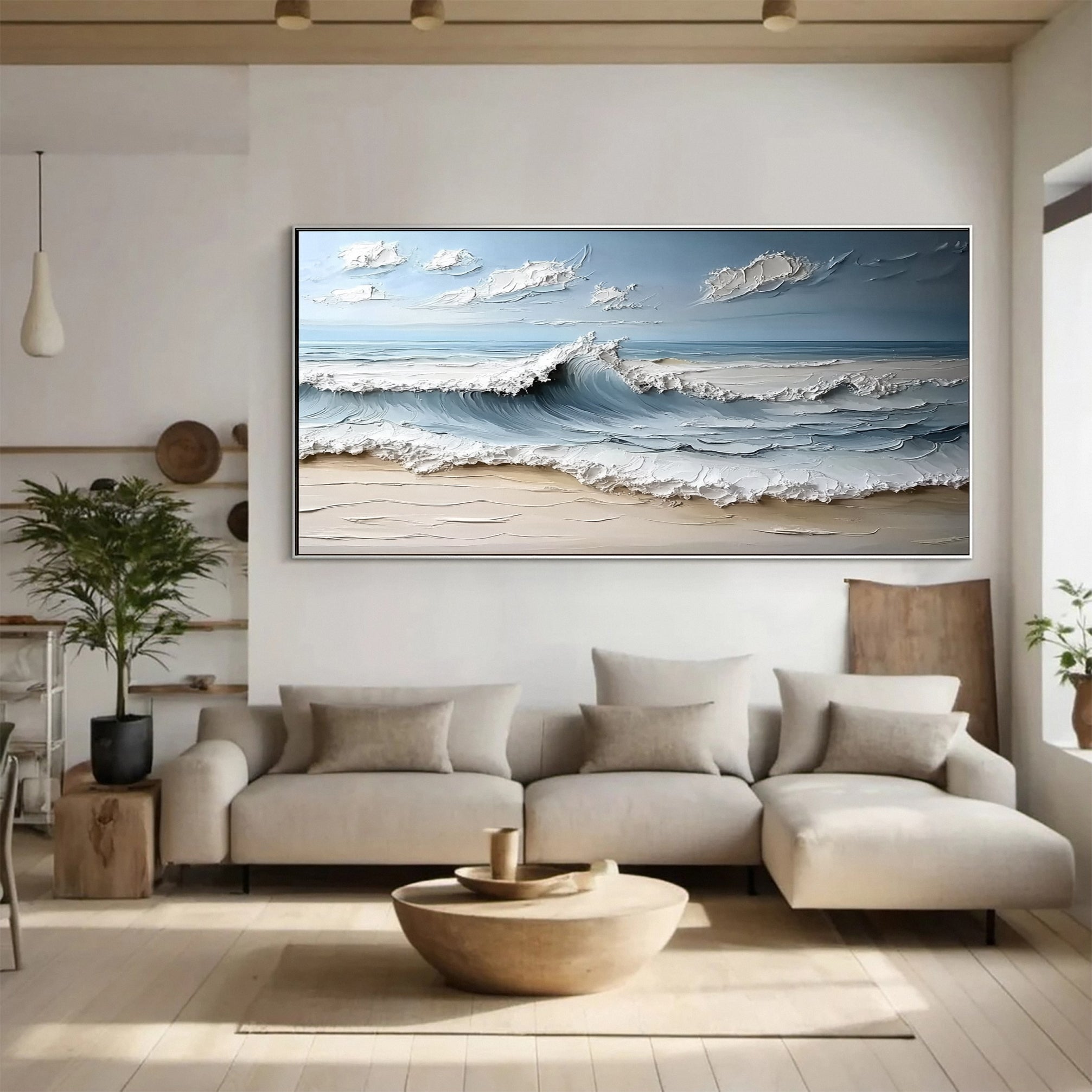 Coastal Bliss: Textured Seascape Art