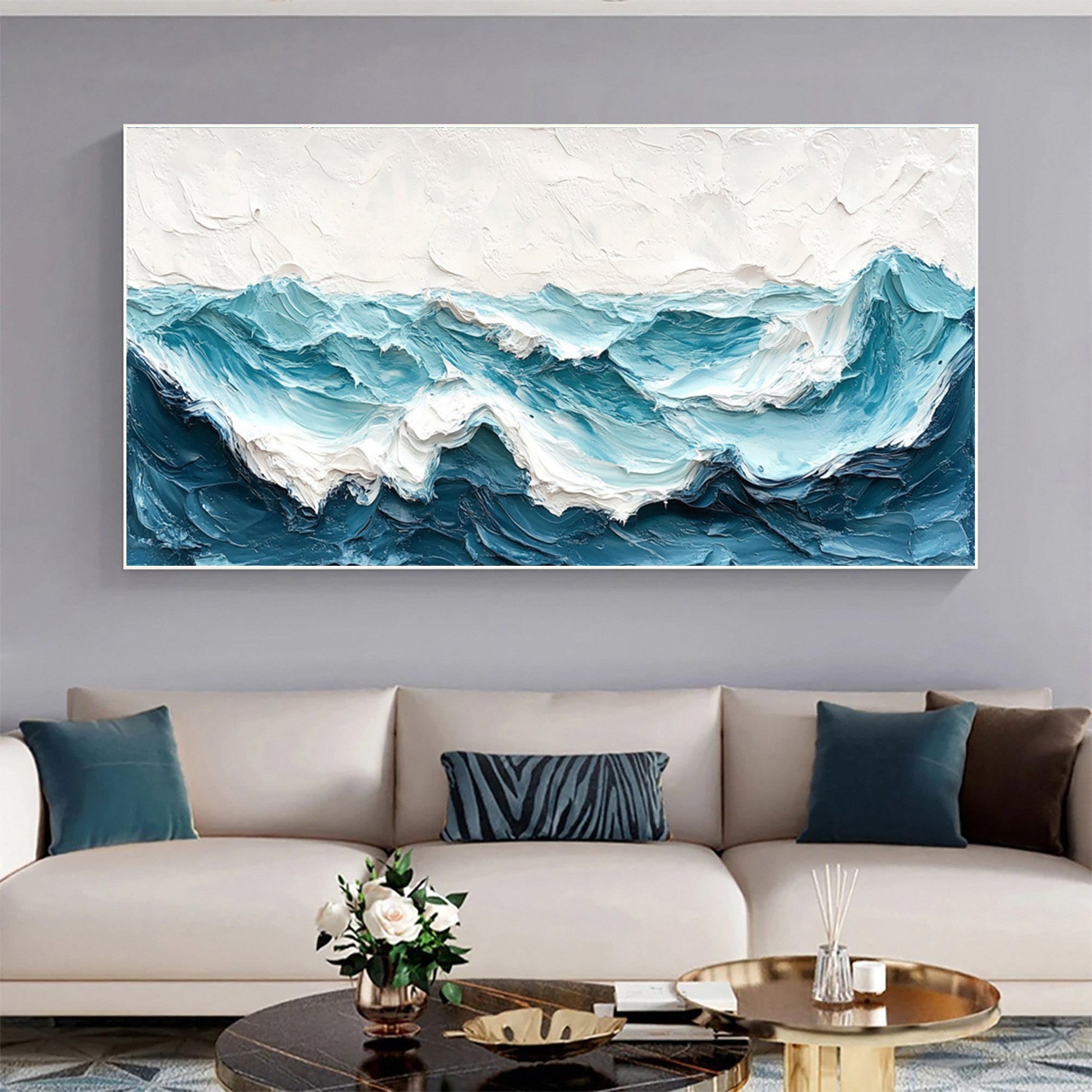 Cerulean Waves: Ocean Wall Art