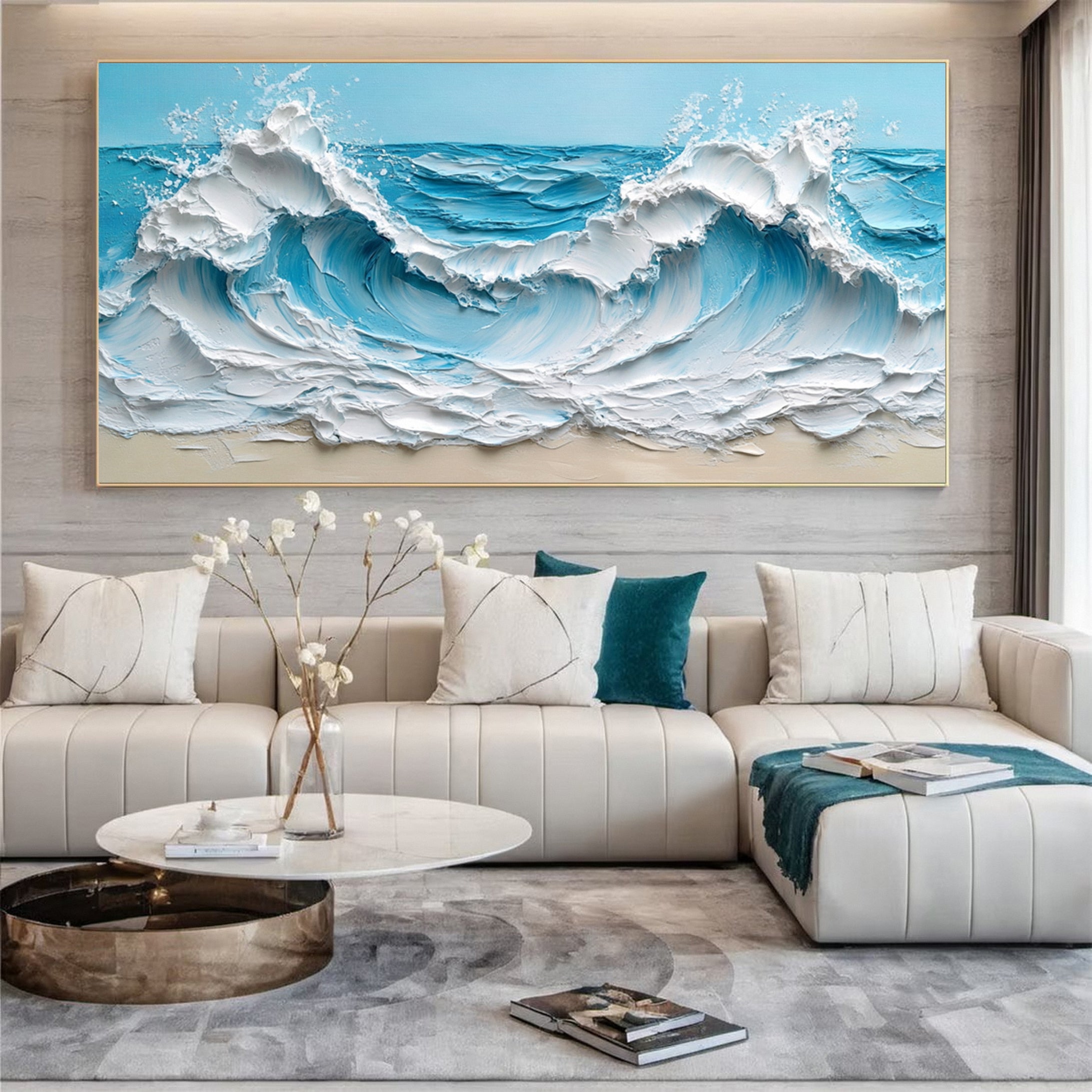 Surf Symphony: Ocean Wave Canvas