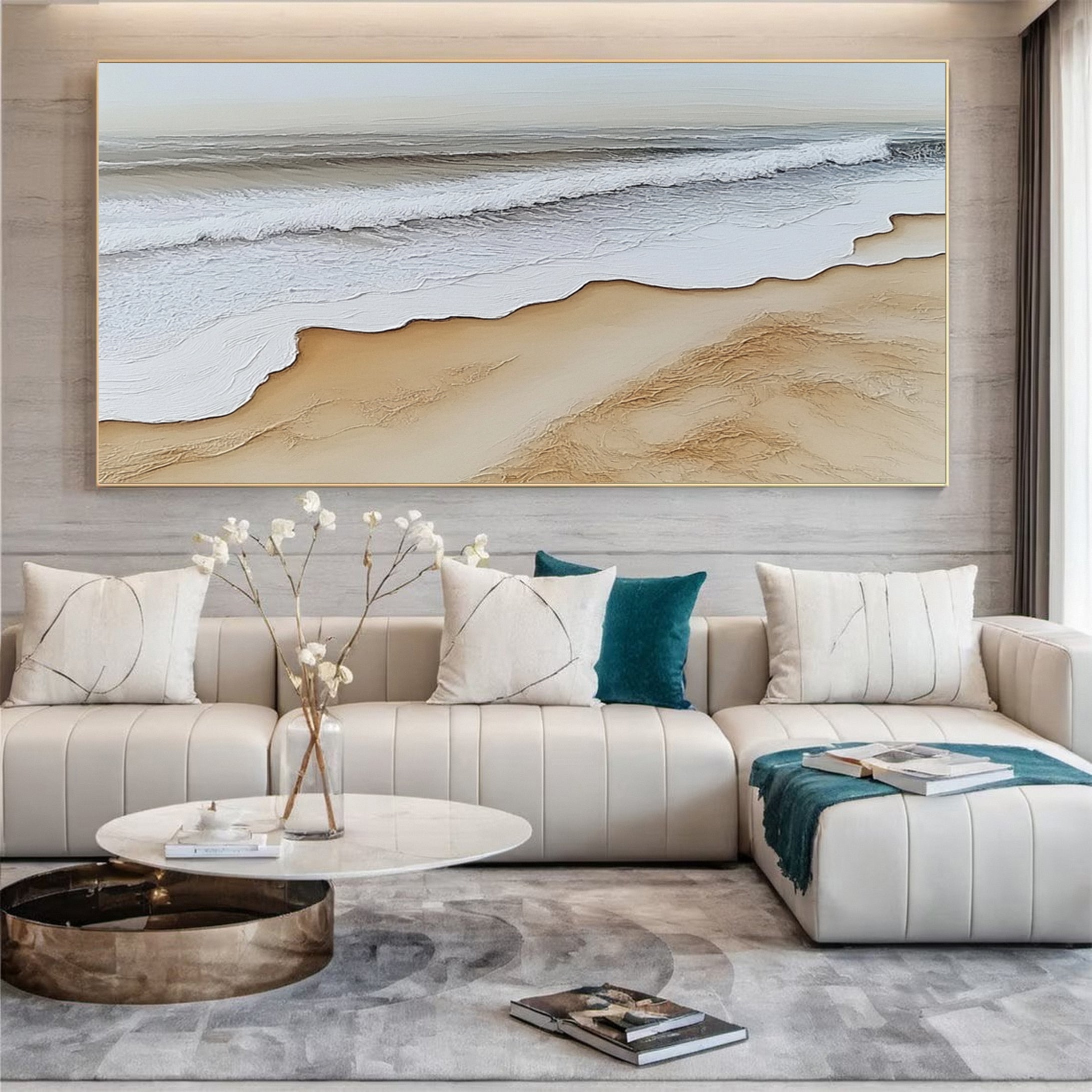 Tranquil Shore: Textured Beach Scene