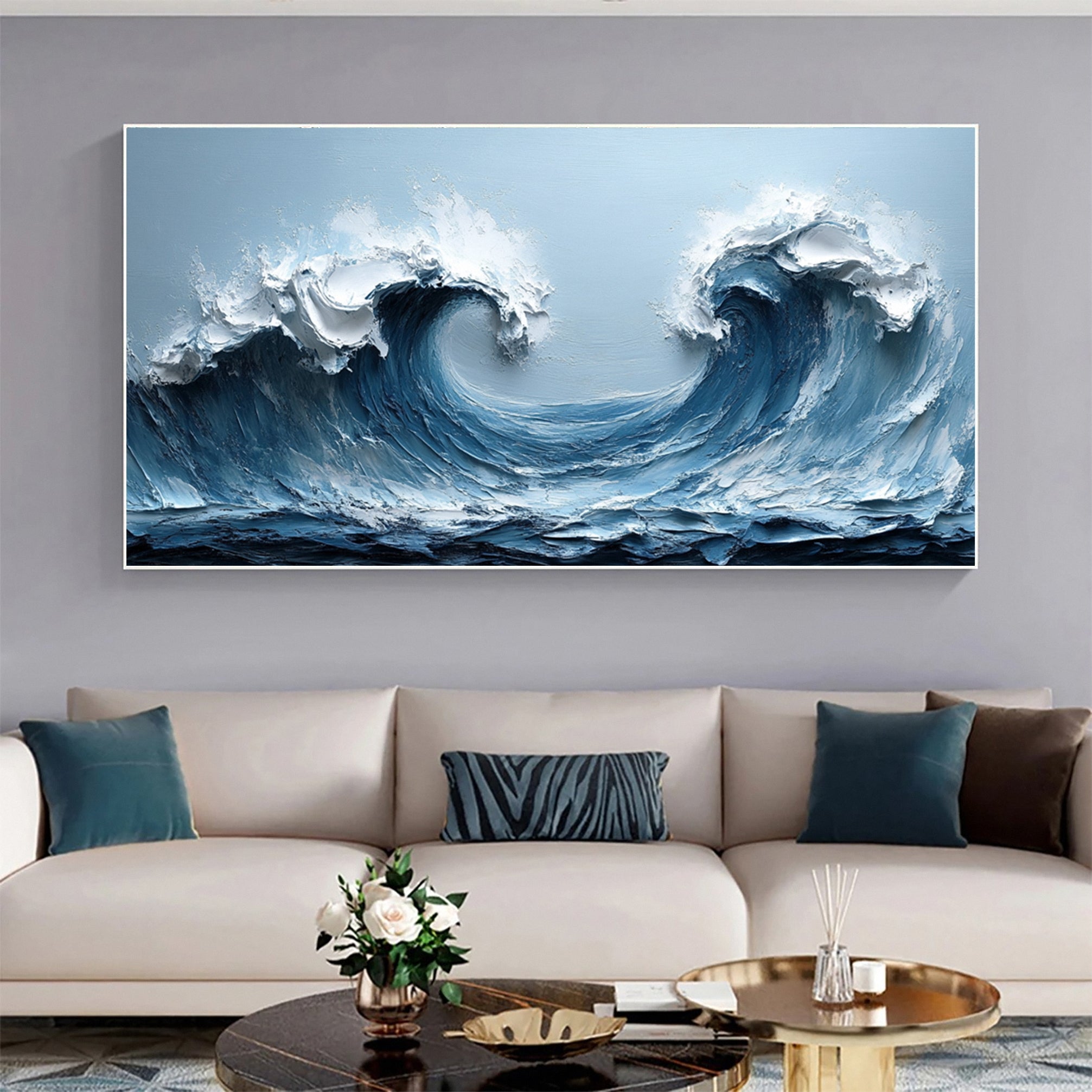 Ocean's Embrace: Twin Wave Masterpiece