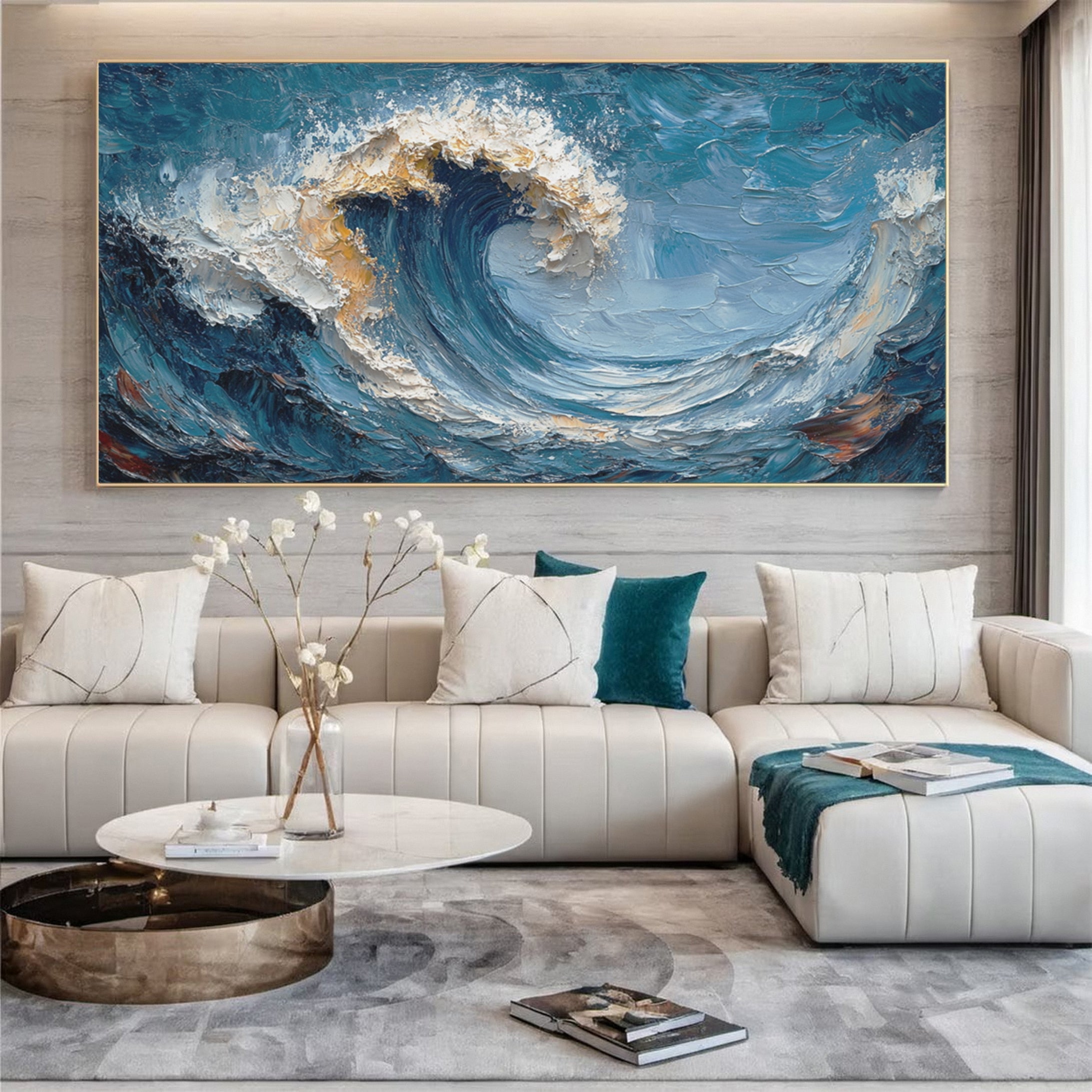 Raging Wave: Bold Ocean Canvas Art