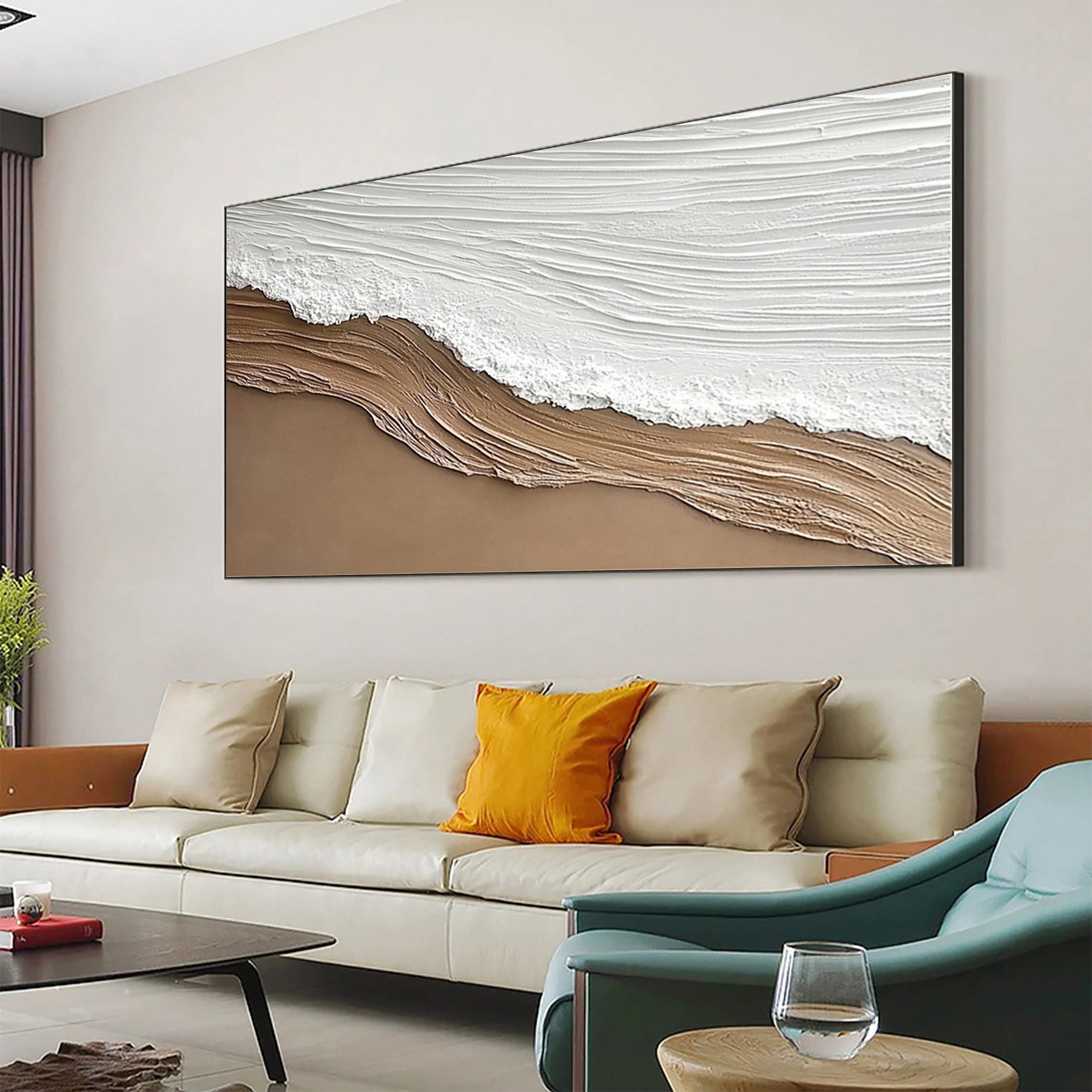 Sand Drift: Abstract Textured Canvas