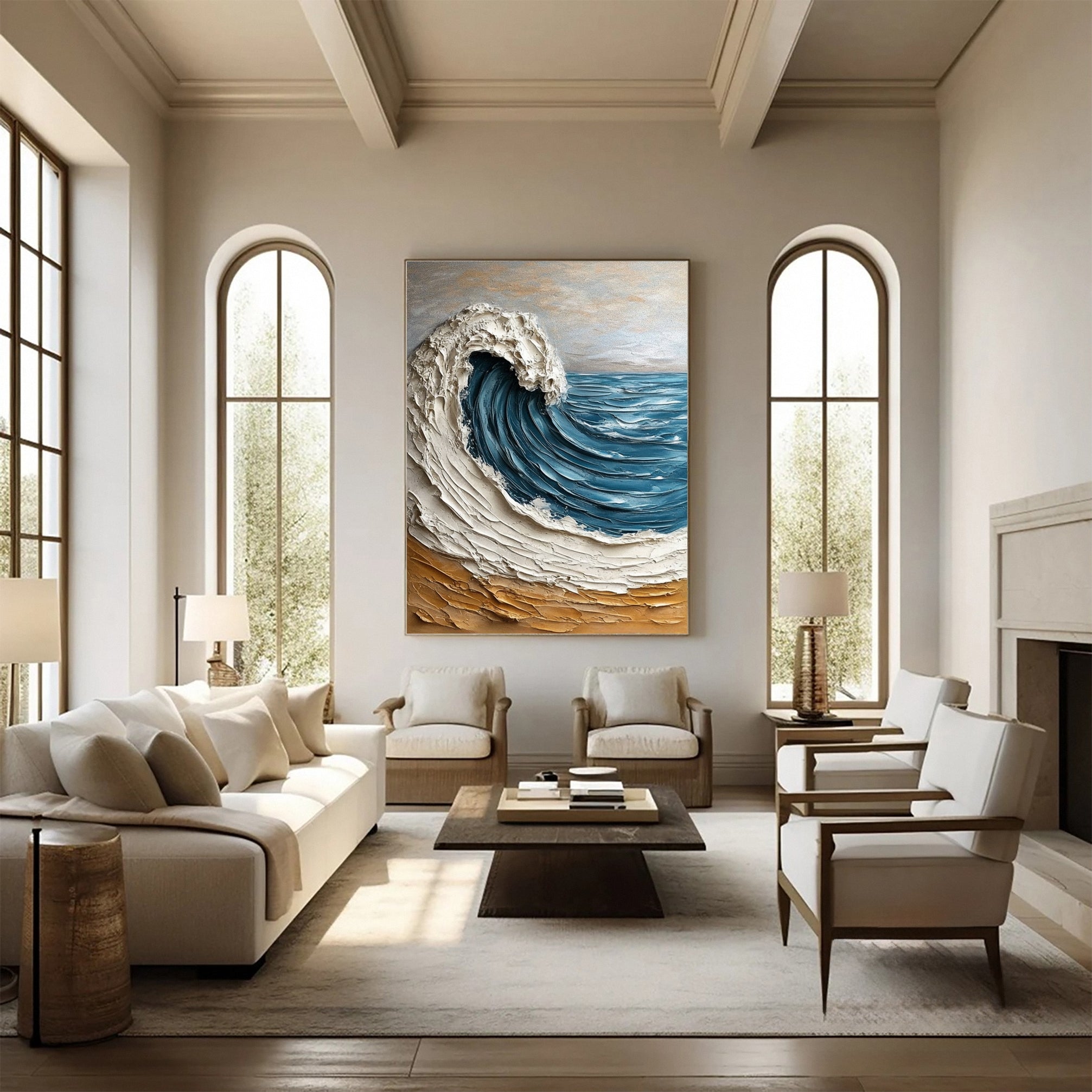 "Ocean Crest" 3D Wave Oil Painting