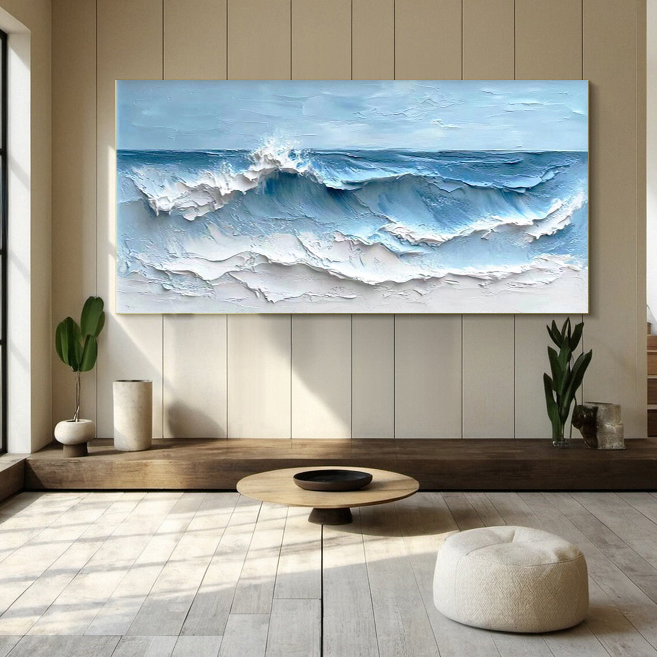 Calm Wave: Textured Seascape Art