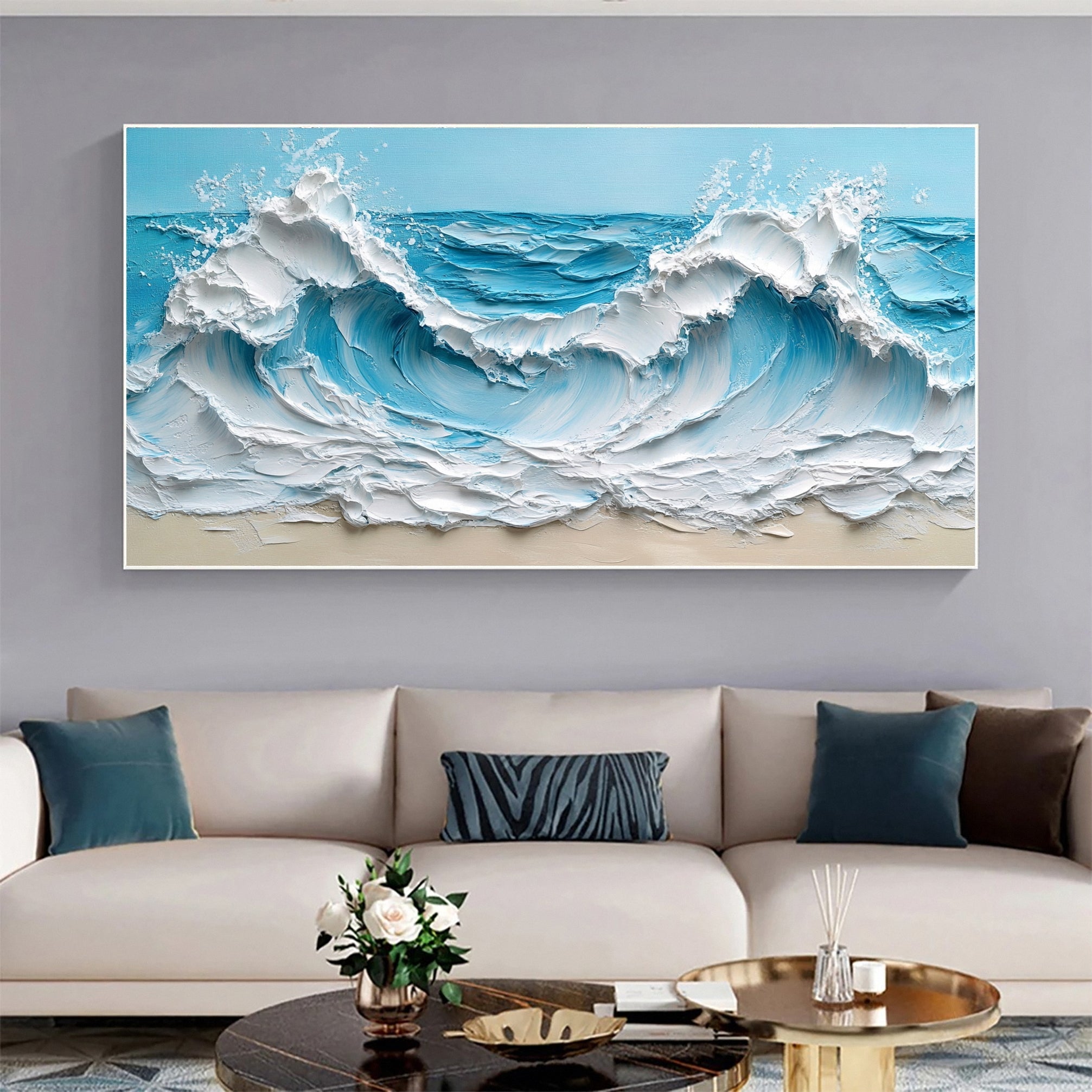 Surf Symphony: Ocean Wave Canvas