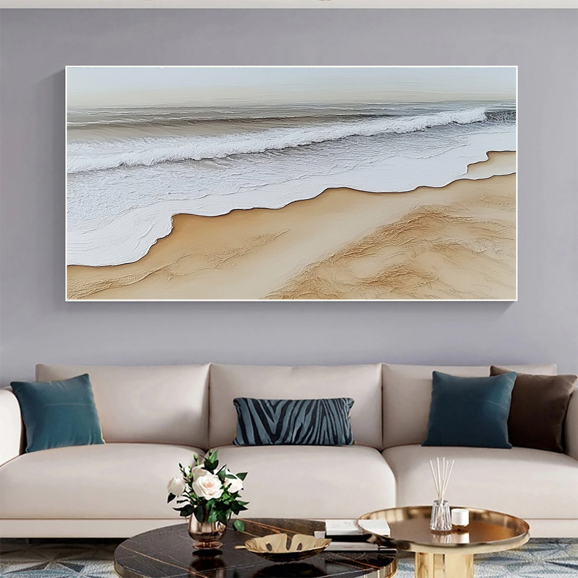 Tranquil Shore: Textured Beach Scene