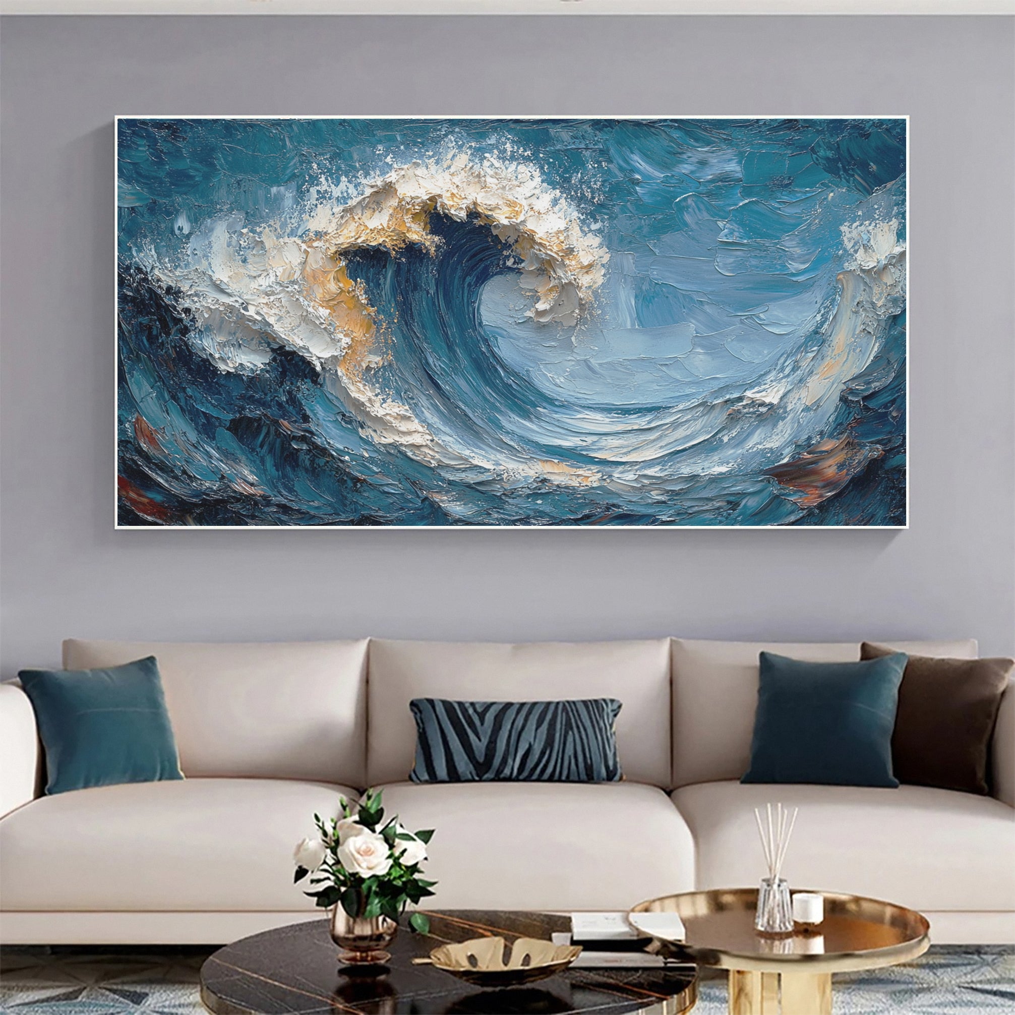 Raging Wave: Bold Ocean Canvas Art