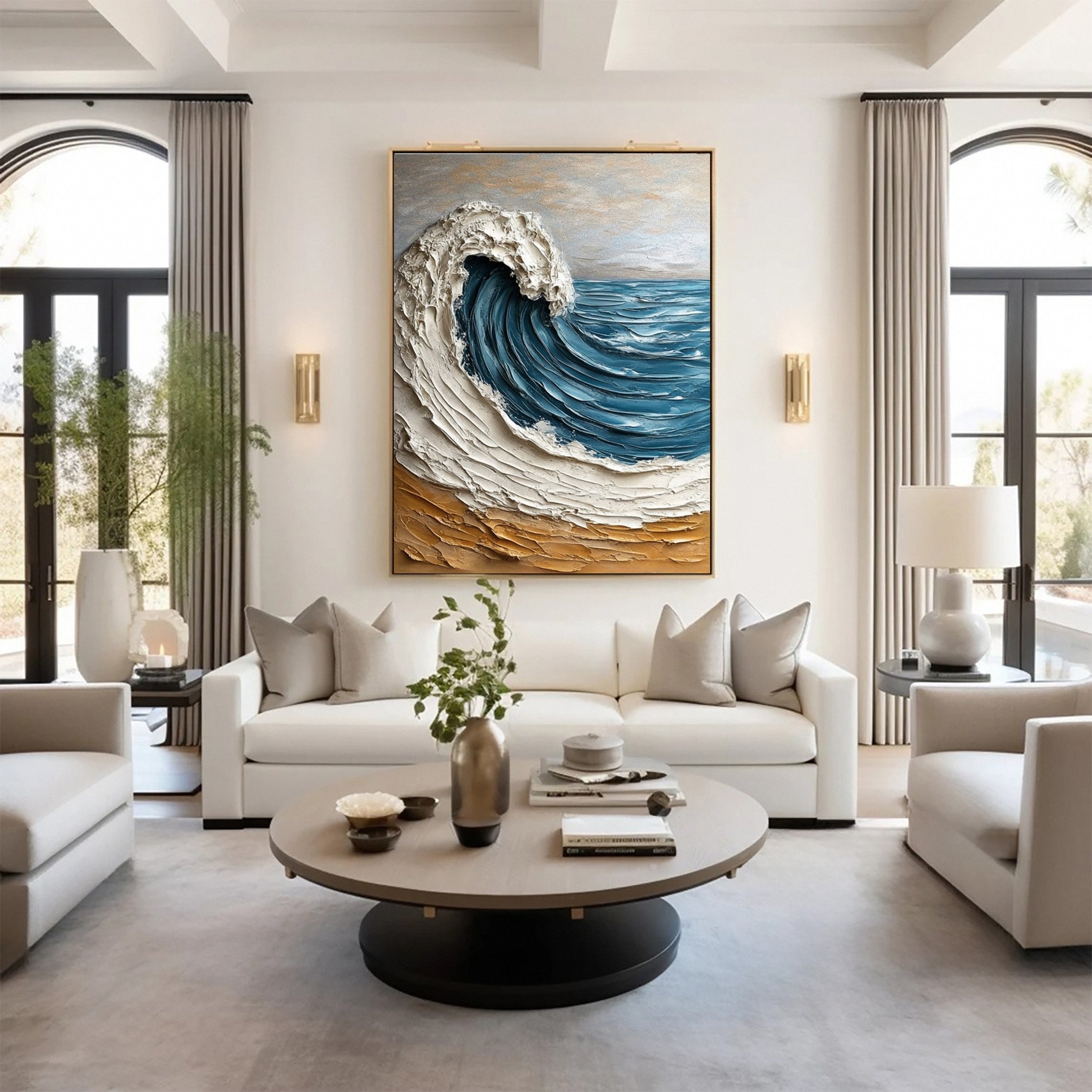 "Ocean Crest" 3D Wave Oil Painting