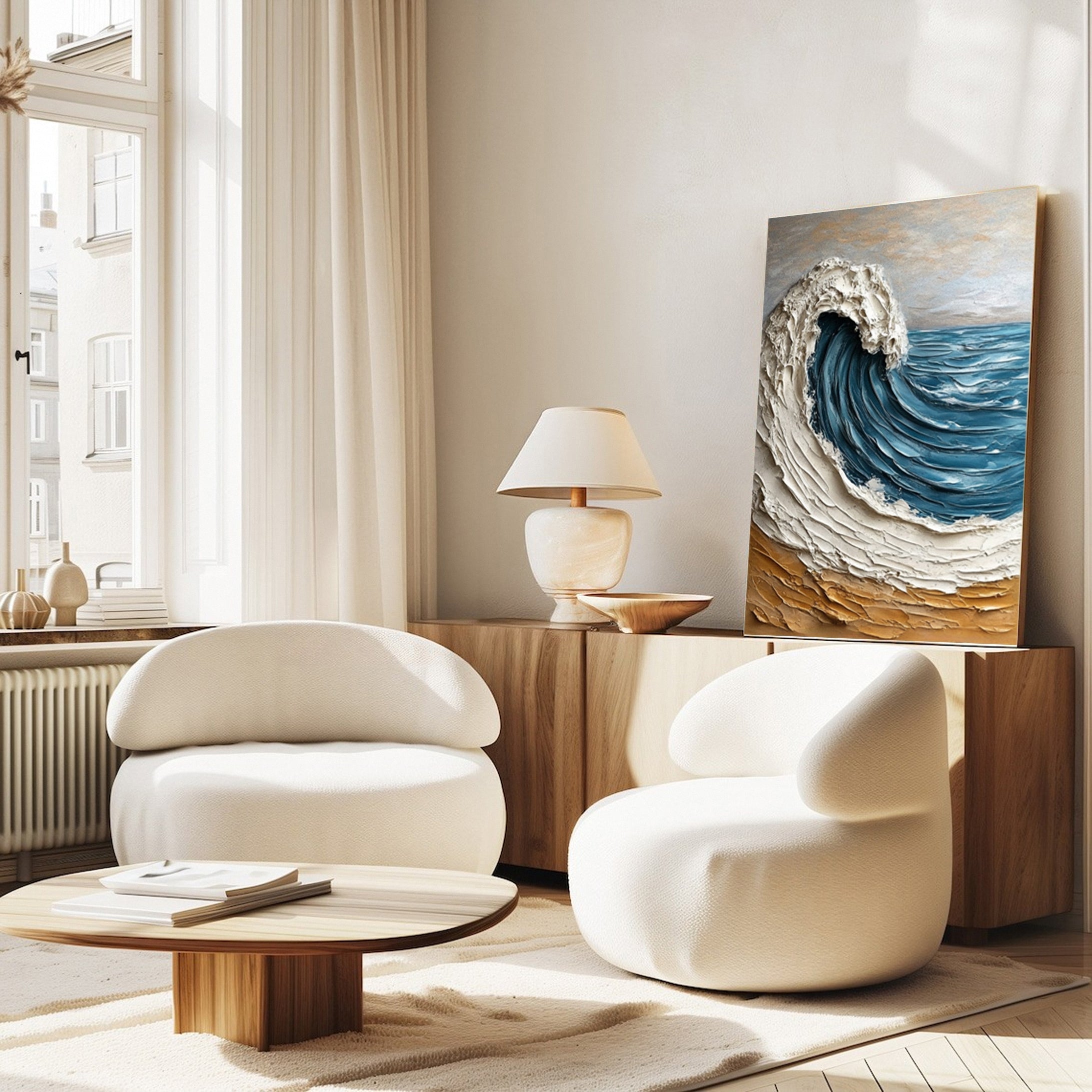 "Ocean Crest" 3D Wave Oil Painting