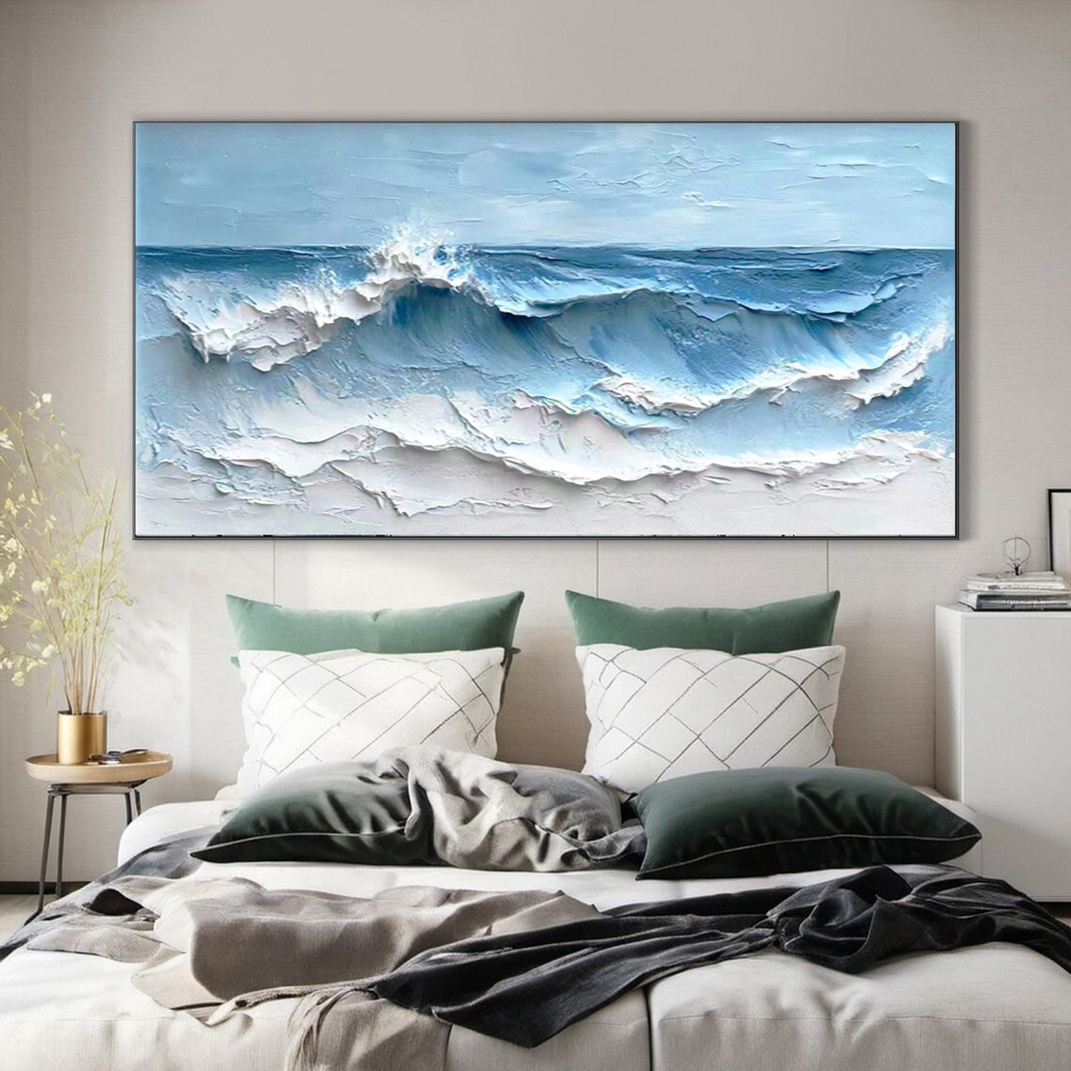 Calm Wave: Textured Seascape Art