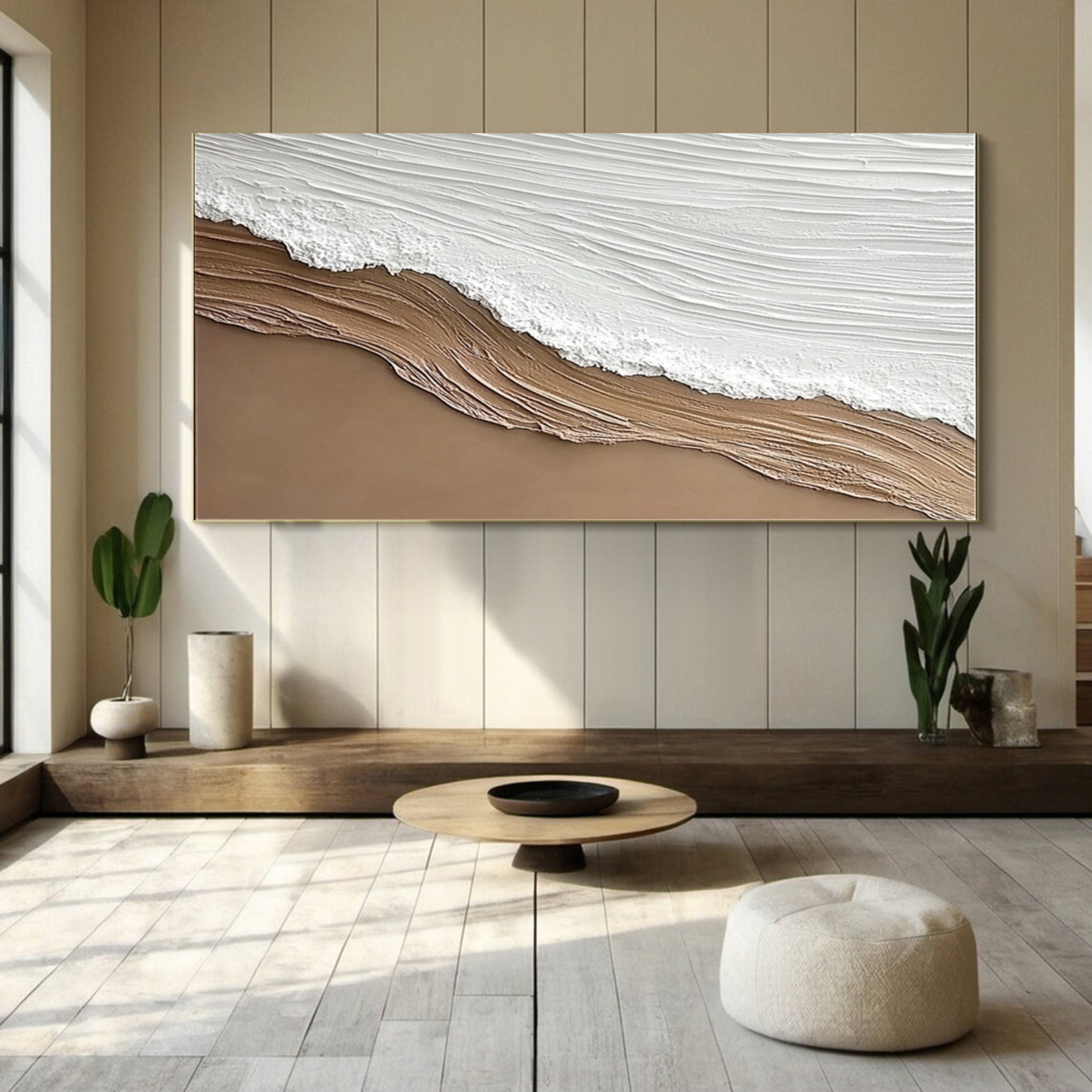 Sand Drift: Abstract Textured Canvas