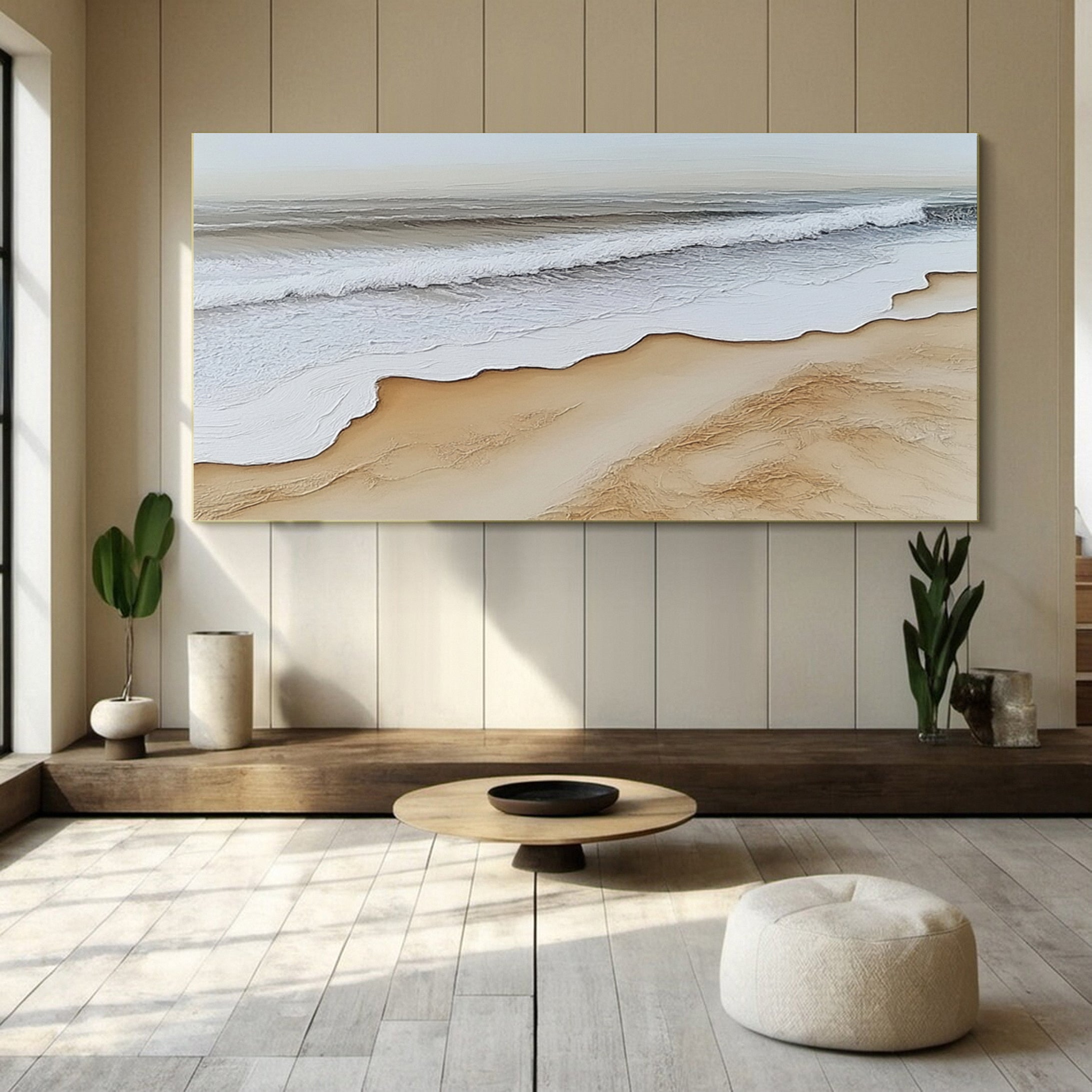 Tranquil Shore: Textured Beach Scene