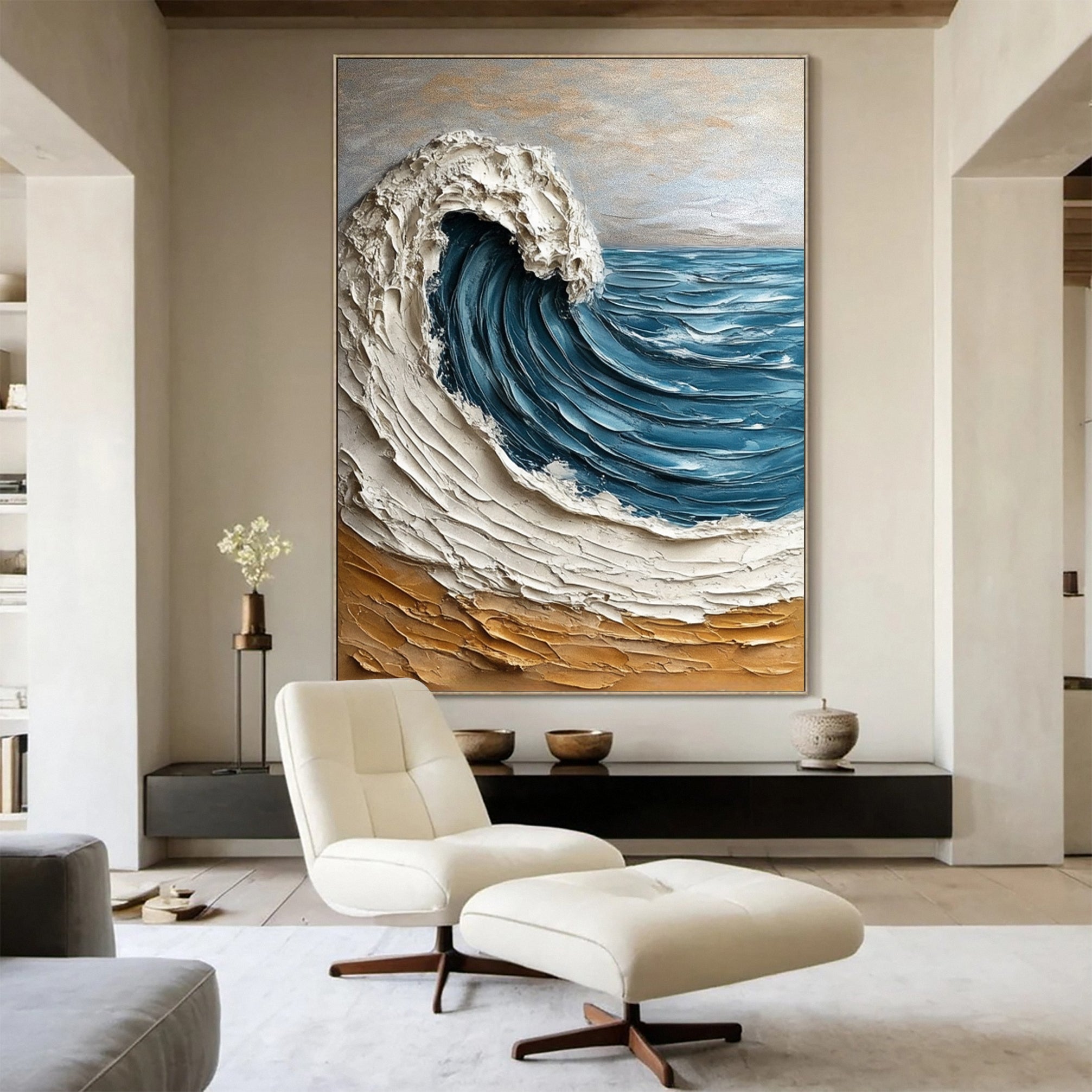 "Ocean Crest" 3D Wave Oil Painting