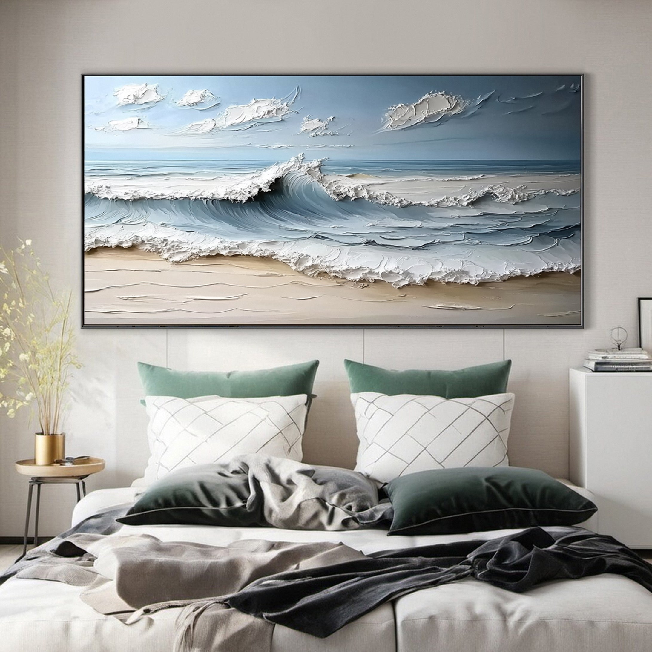 Coastal Bliss: Textured Seascape Art