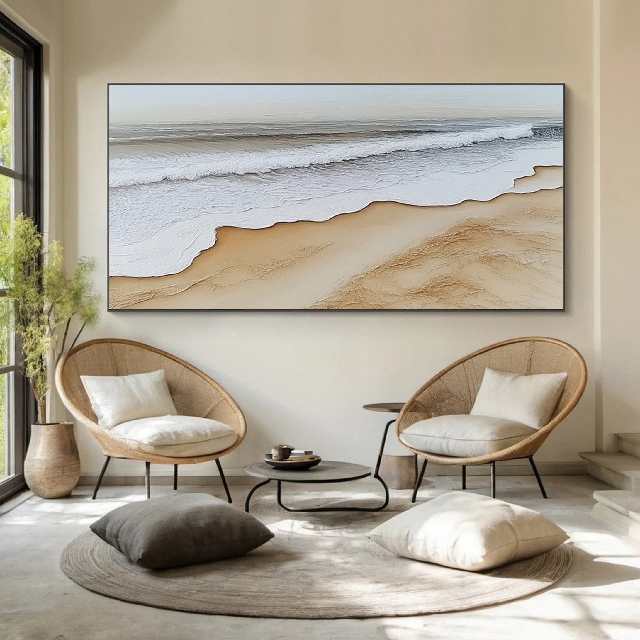 Tranquil Shore: Textured Beach Scene