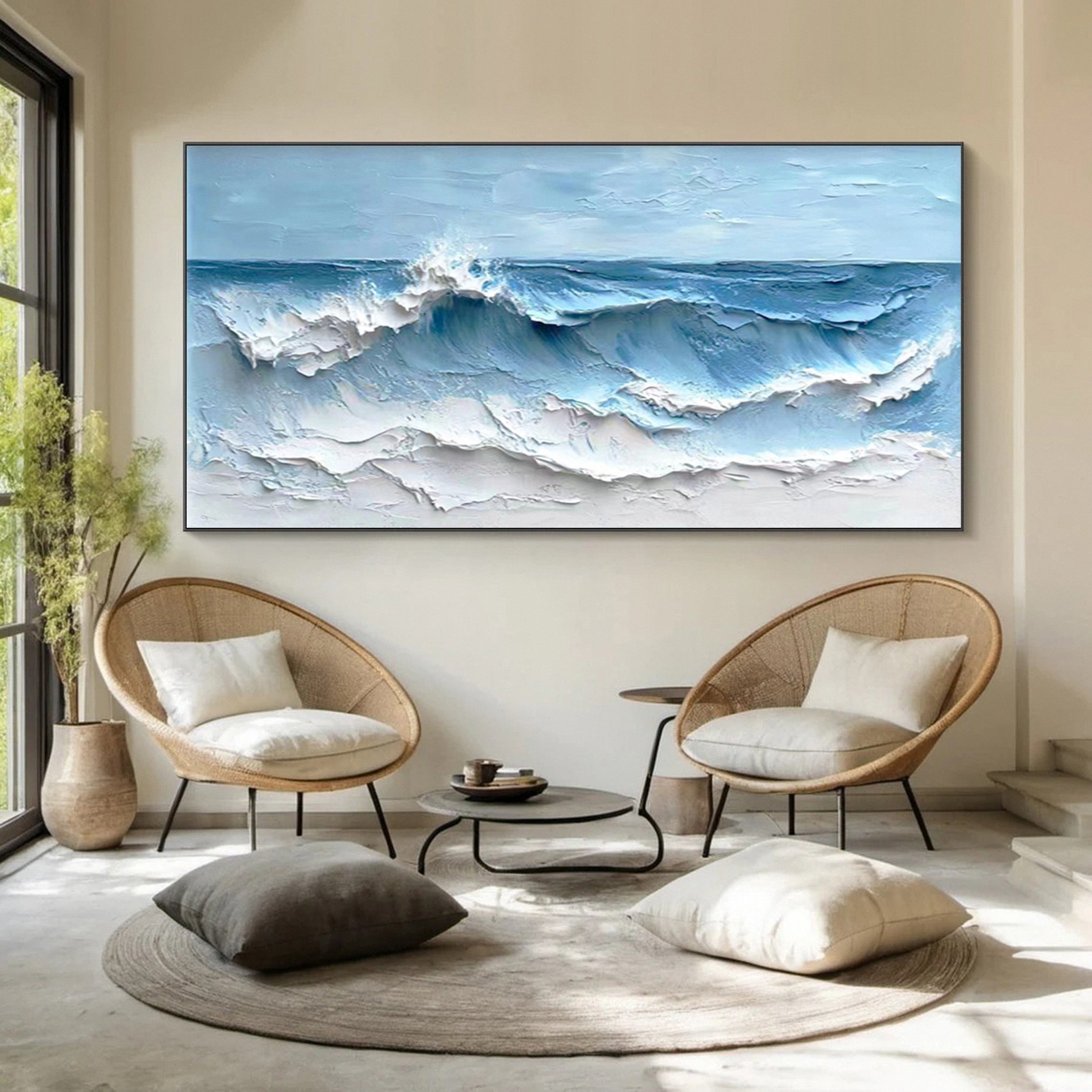 Calm Wave: Textured Seascape Art