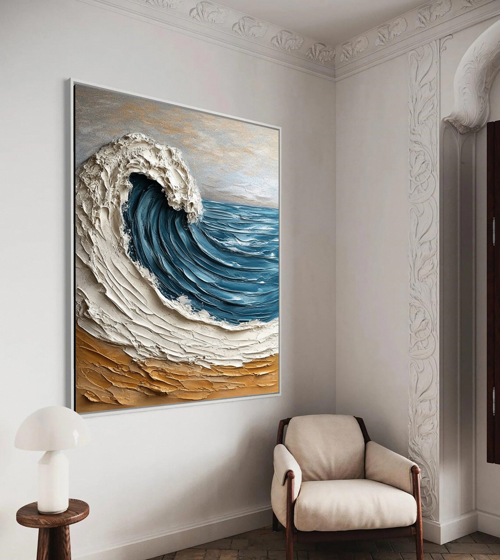 "Ocean Crest" 3D Wave Oil Painting