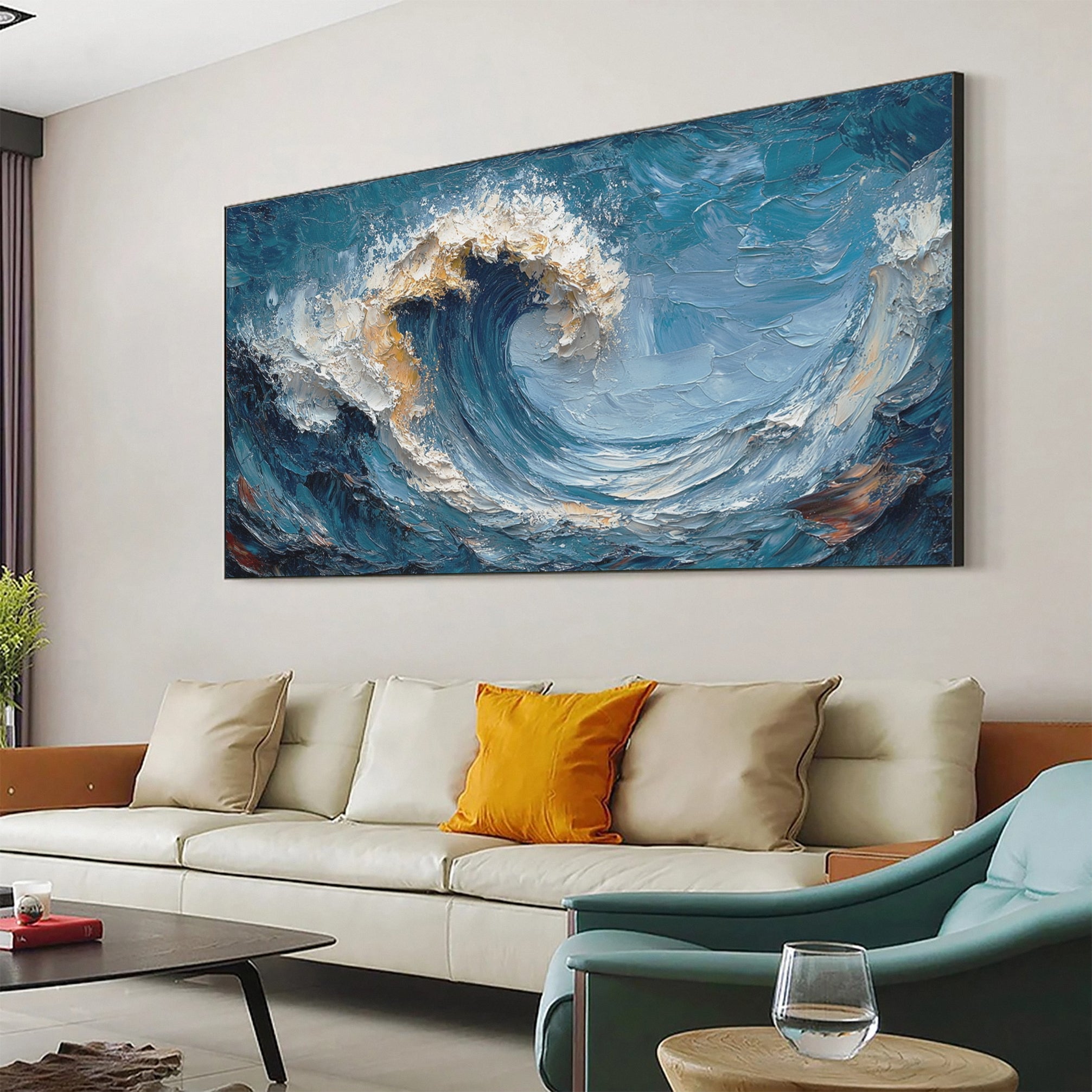 Raging Wave: Bold Ocean Canvas Art