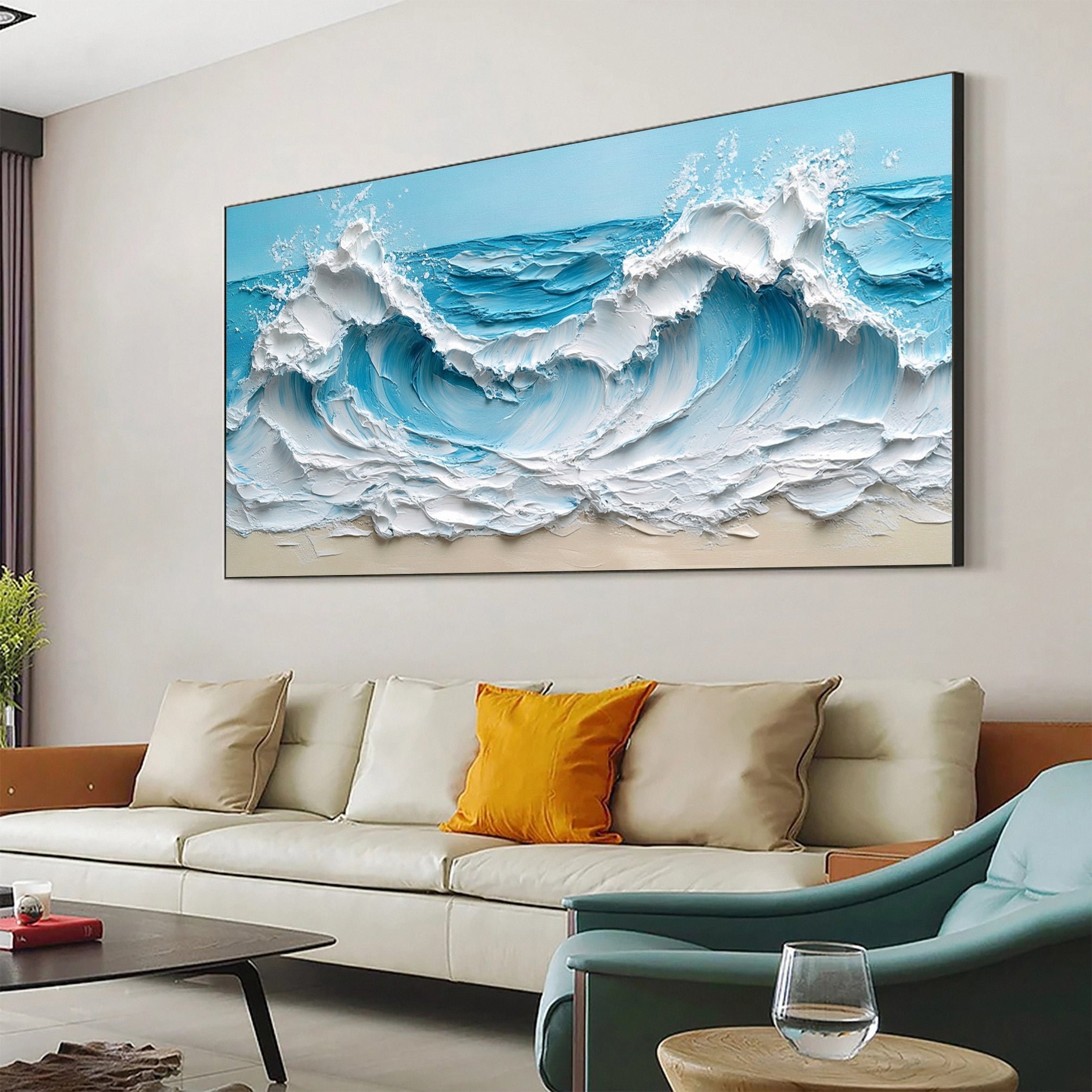 Surf Symphony: Ocean Wave Canvas