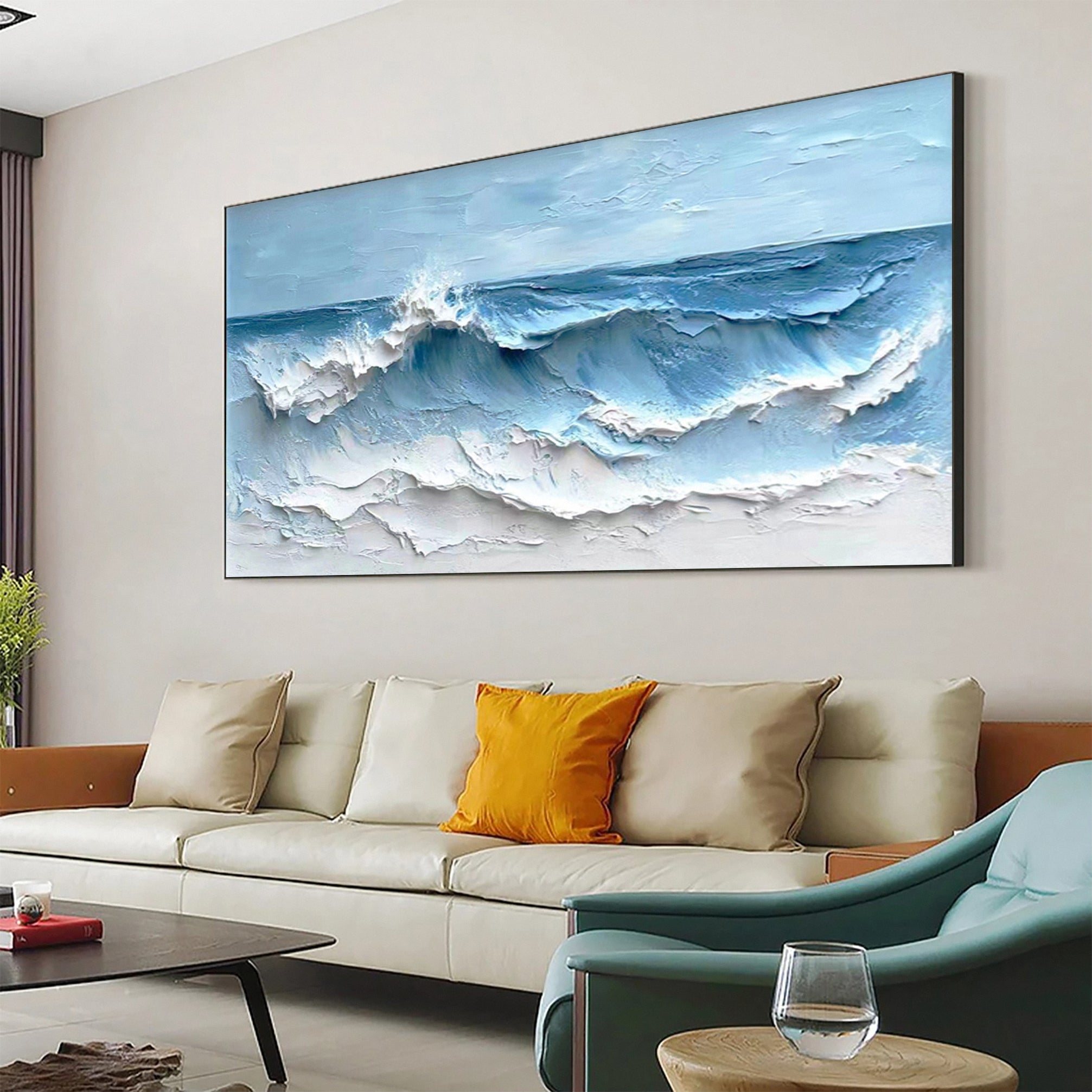 Calm Wave: Textured Seascape Art