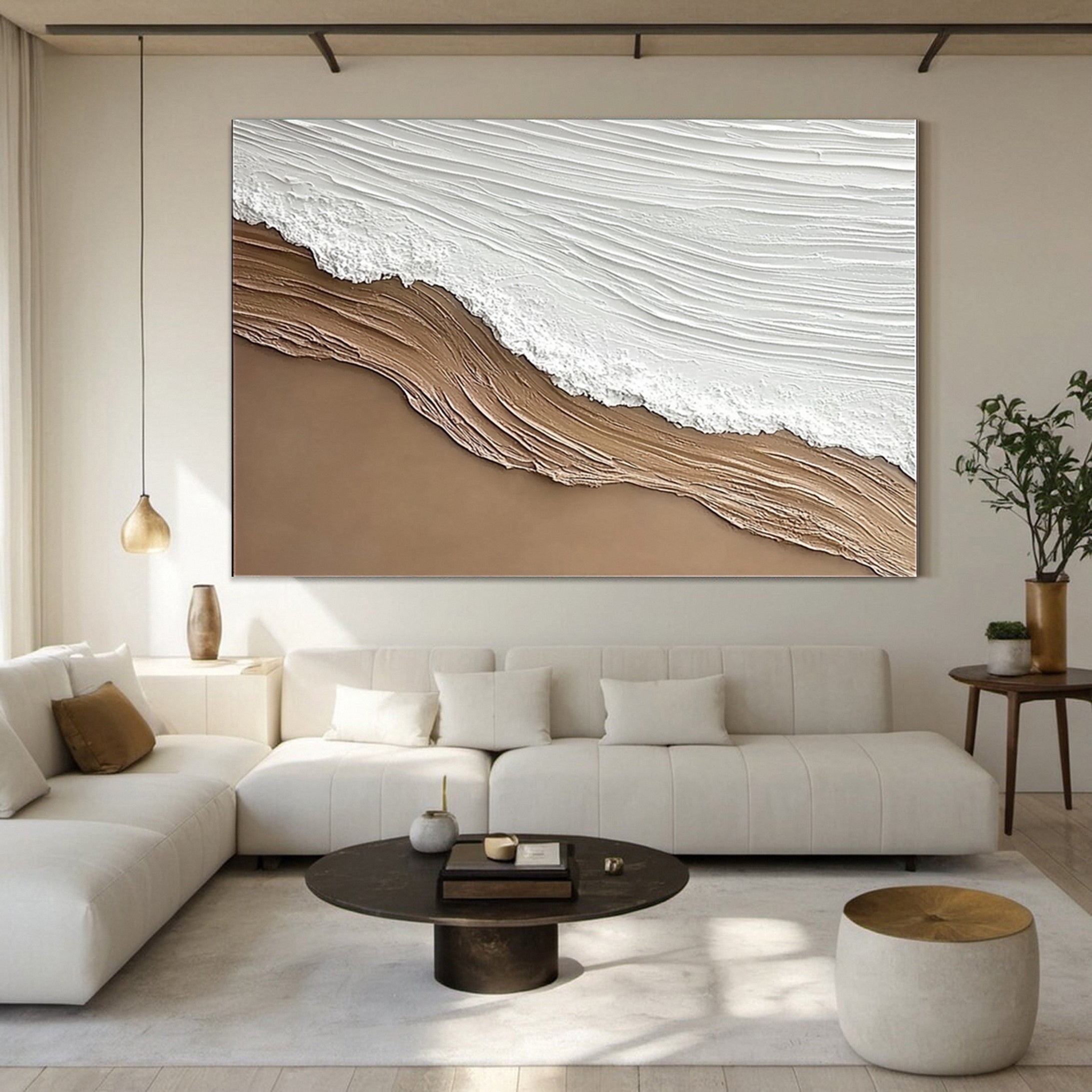 Sand Drift: Abstract Textured Canvas