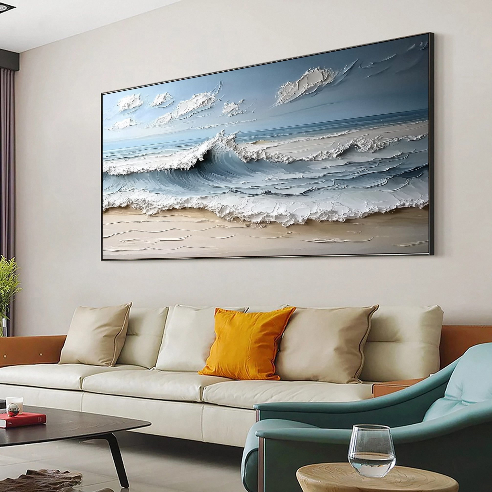 Coastal Bliss: Textured Seascape Art