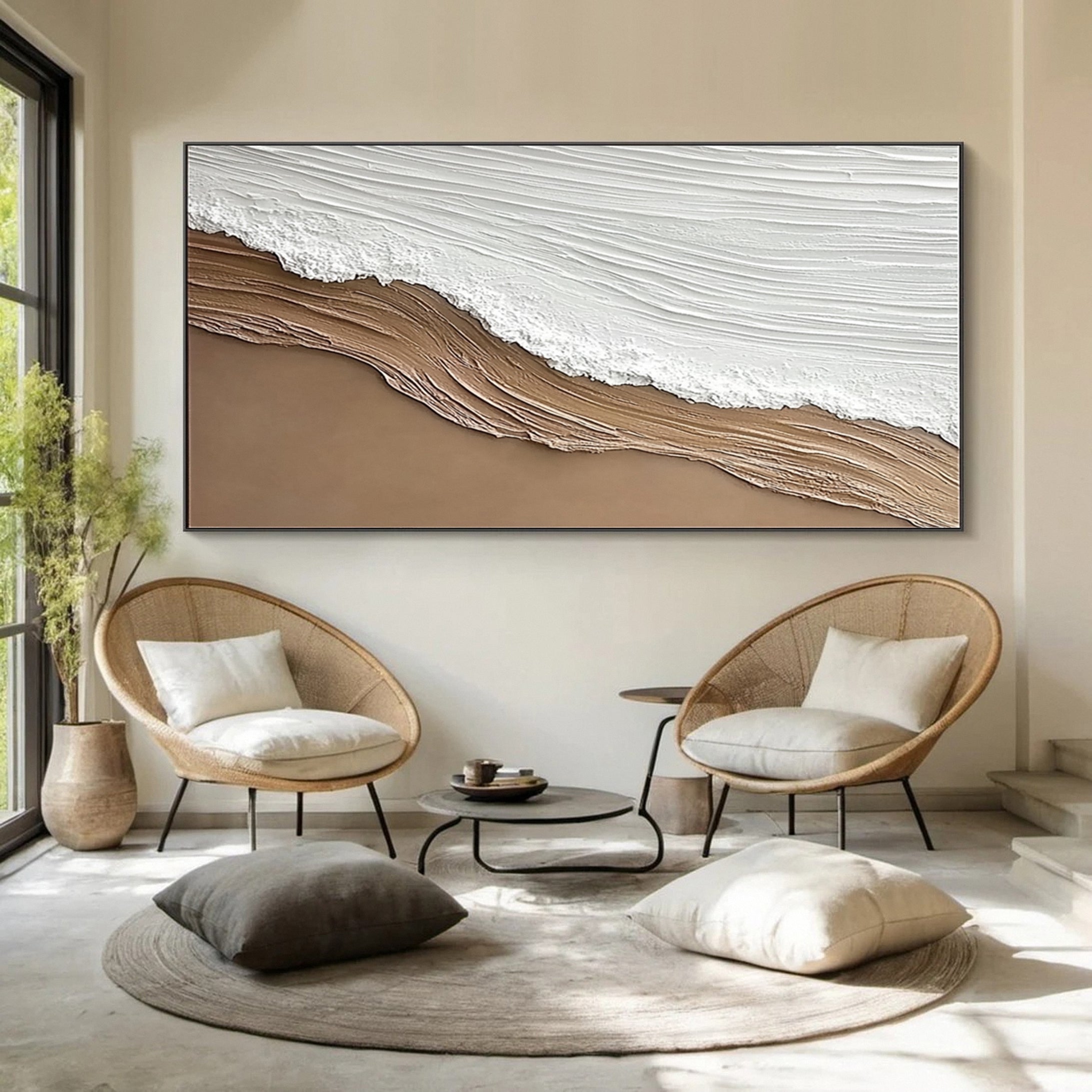 Sand Drift: Abstract Textured Canvas