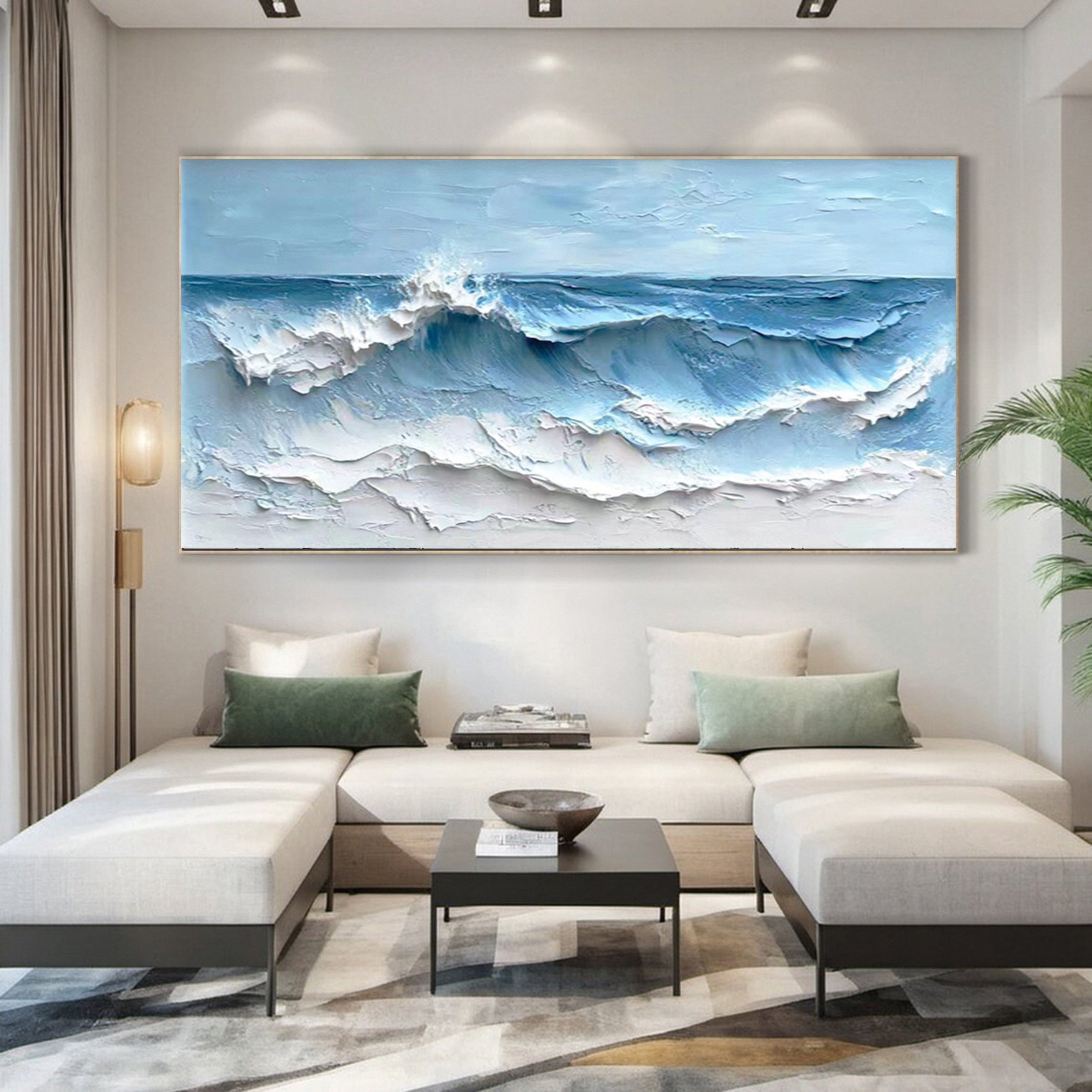 Calm Wave: Textured Seascape Art