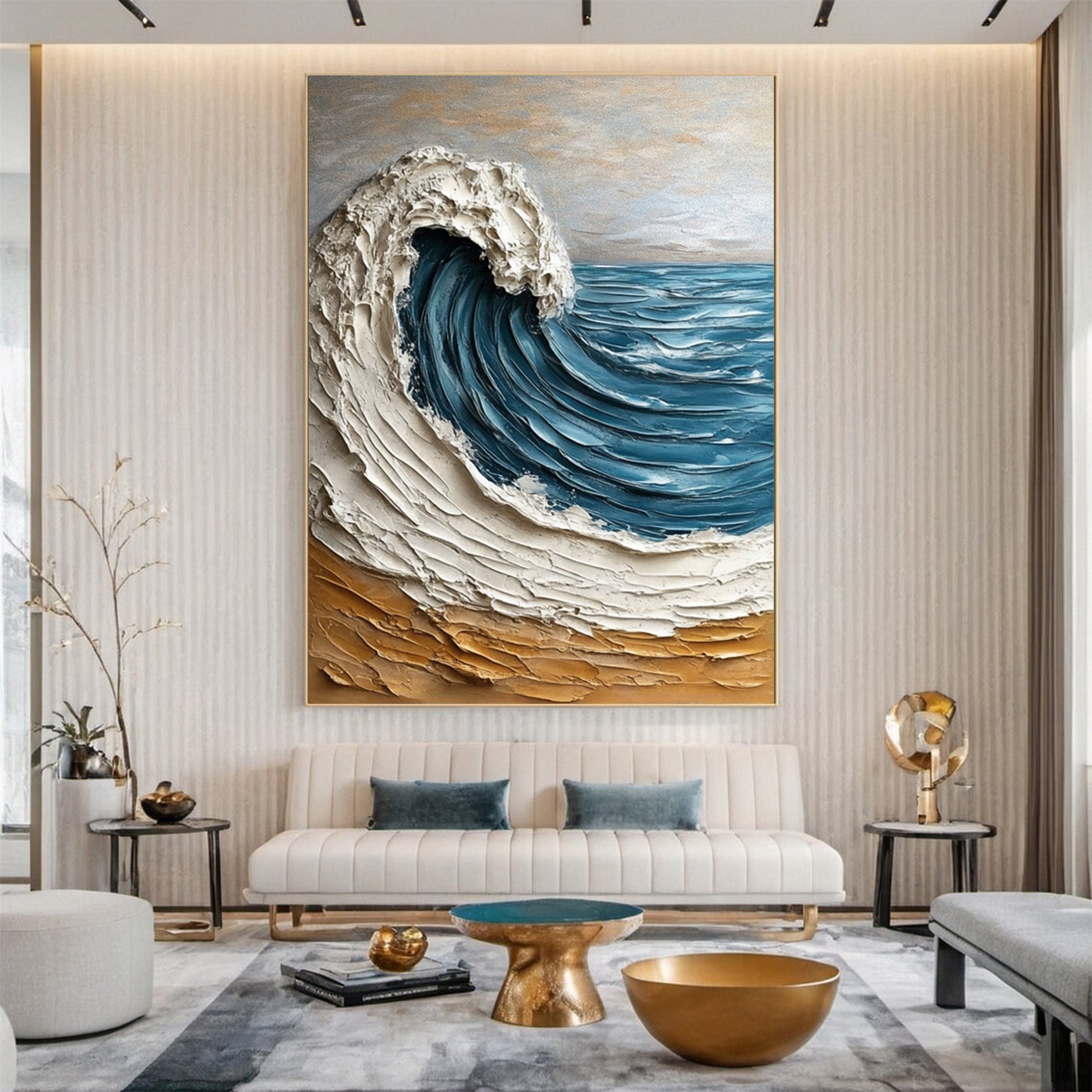 "Ocean Crest" 3D Wave Oil Painting