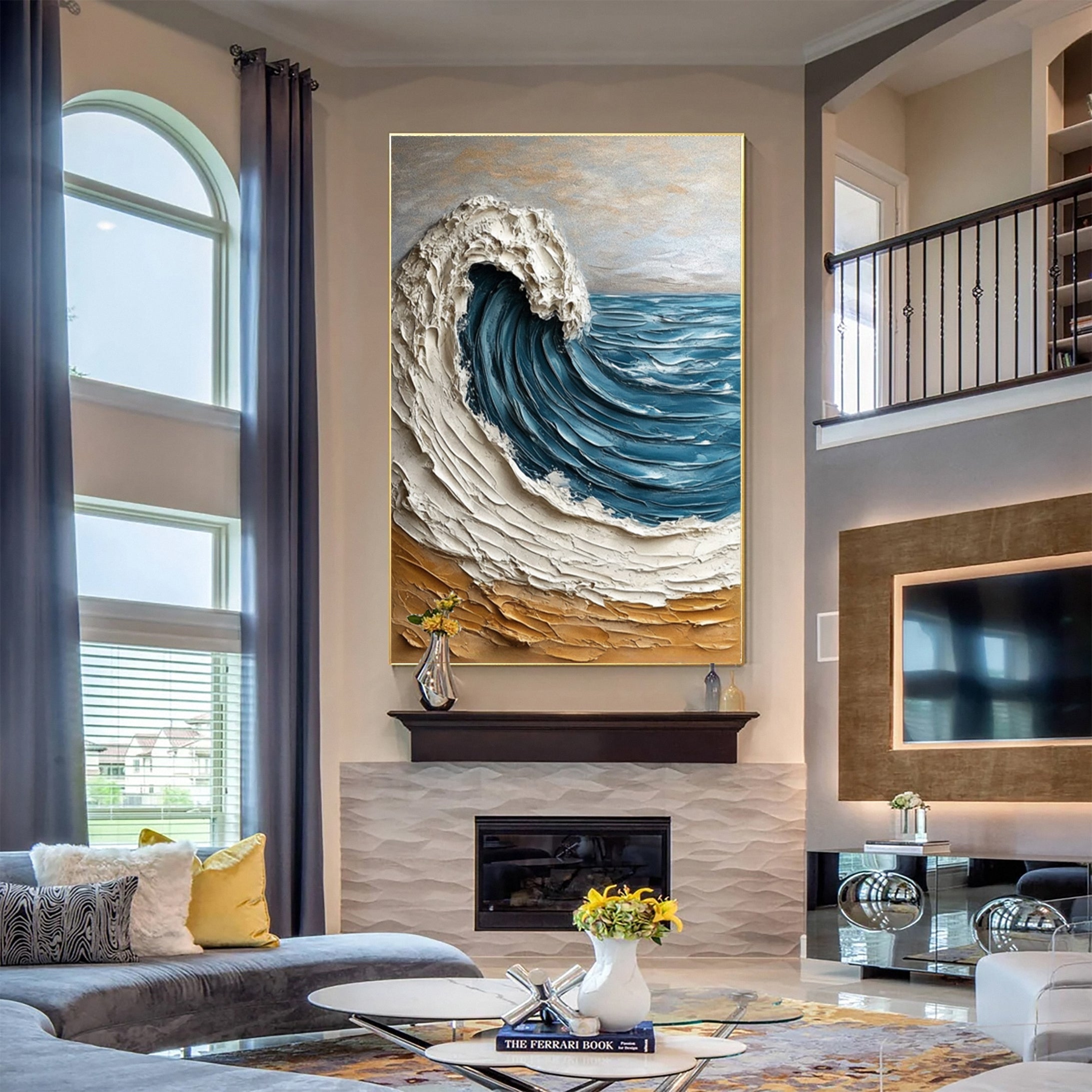 "Ocean Crest" 3D Wave Oil Painting