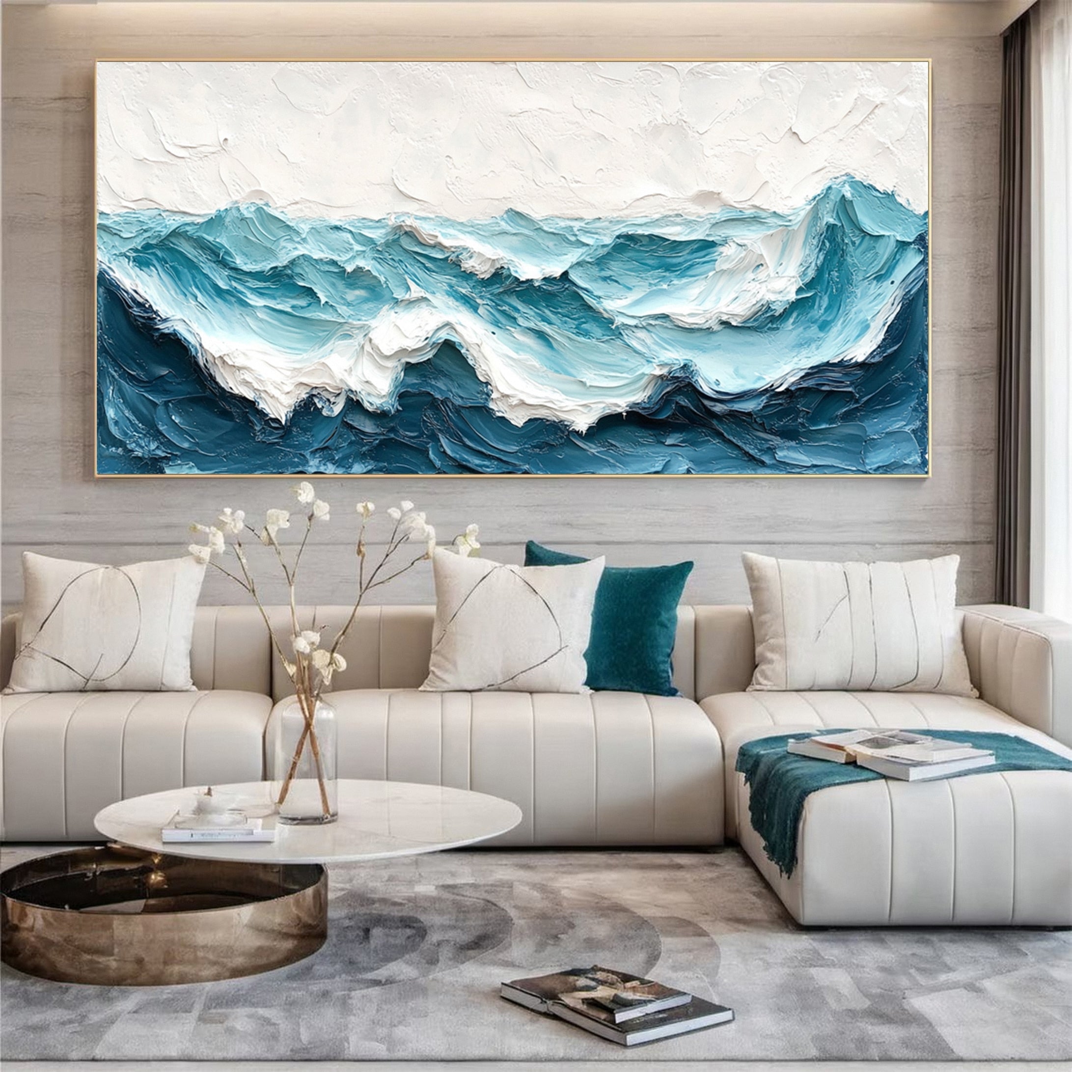 Cerulean Waves: Ocean Wall Art