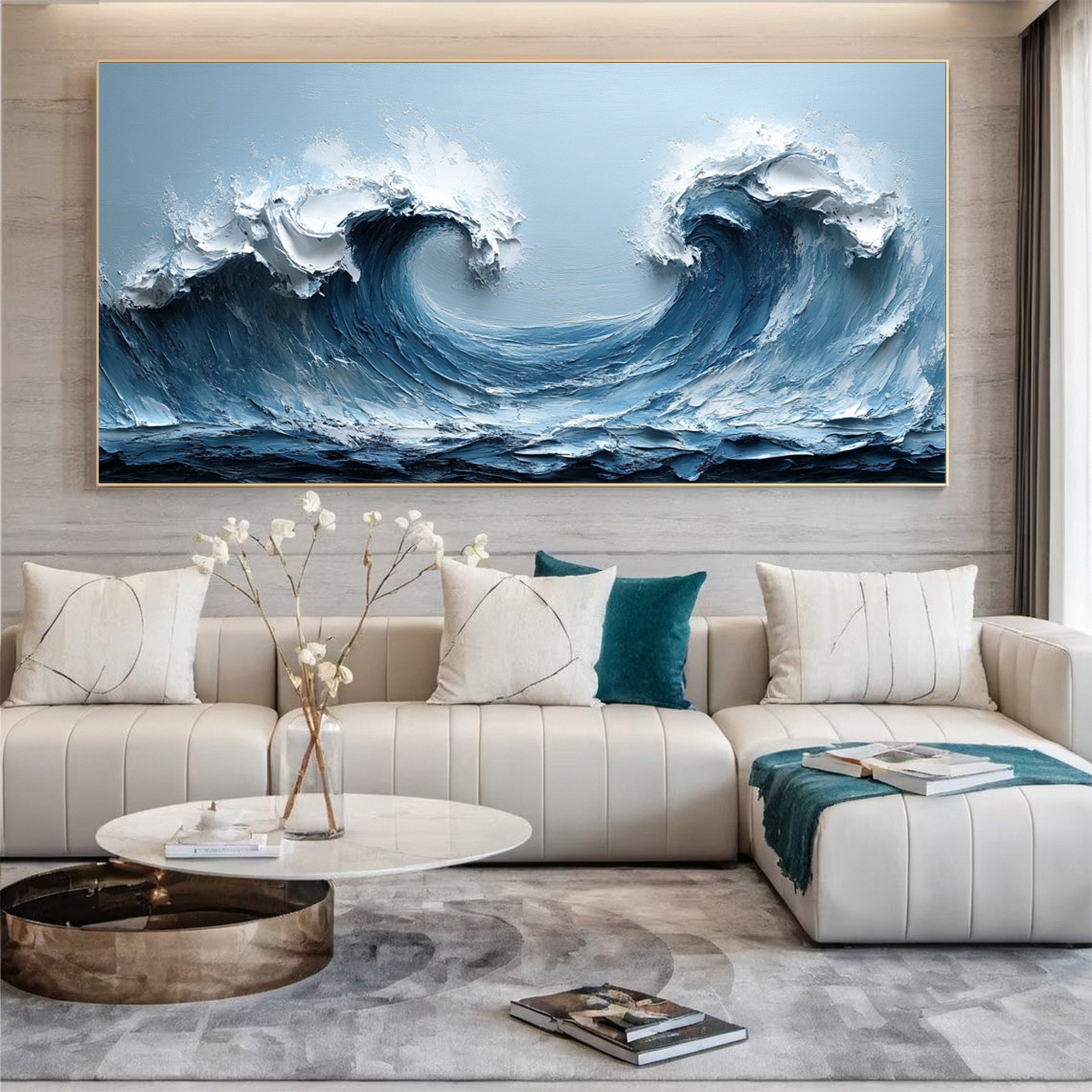 Ocean's Embrace: Twin Wave Masterpiece