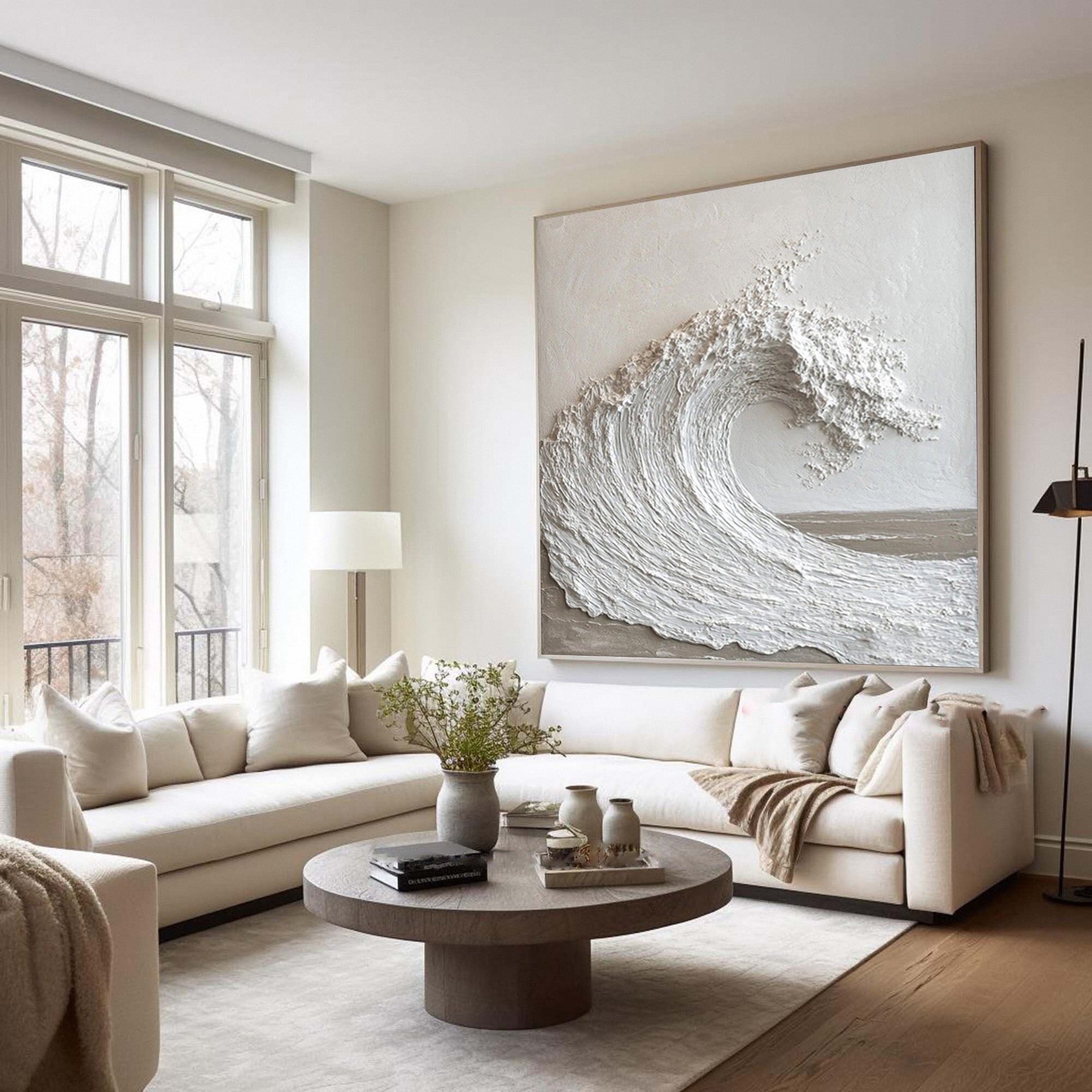 Tidal Grace: Textured Wall Art