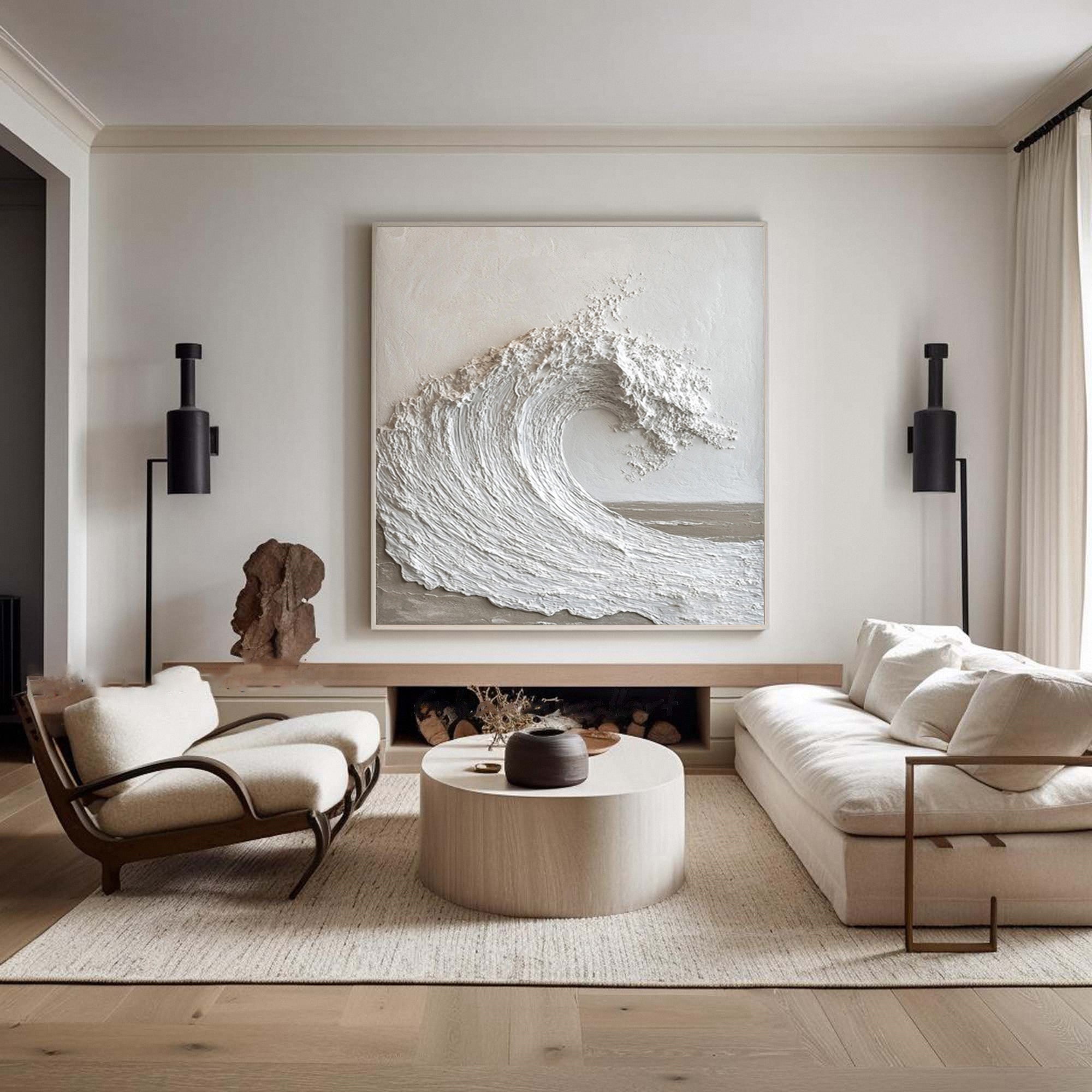 Tidal Grace: Textured Wall Art