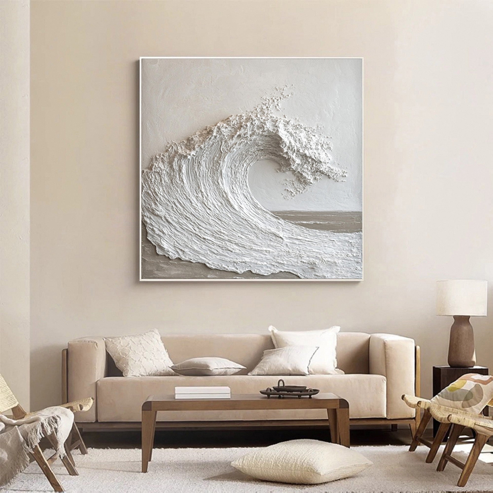 Tidal Grace: Textured Wall Art