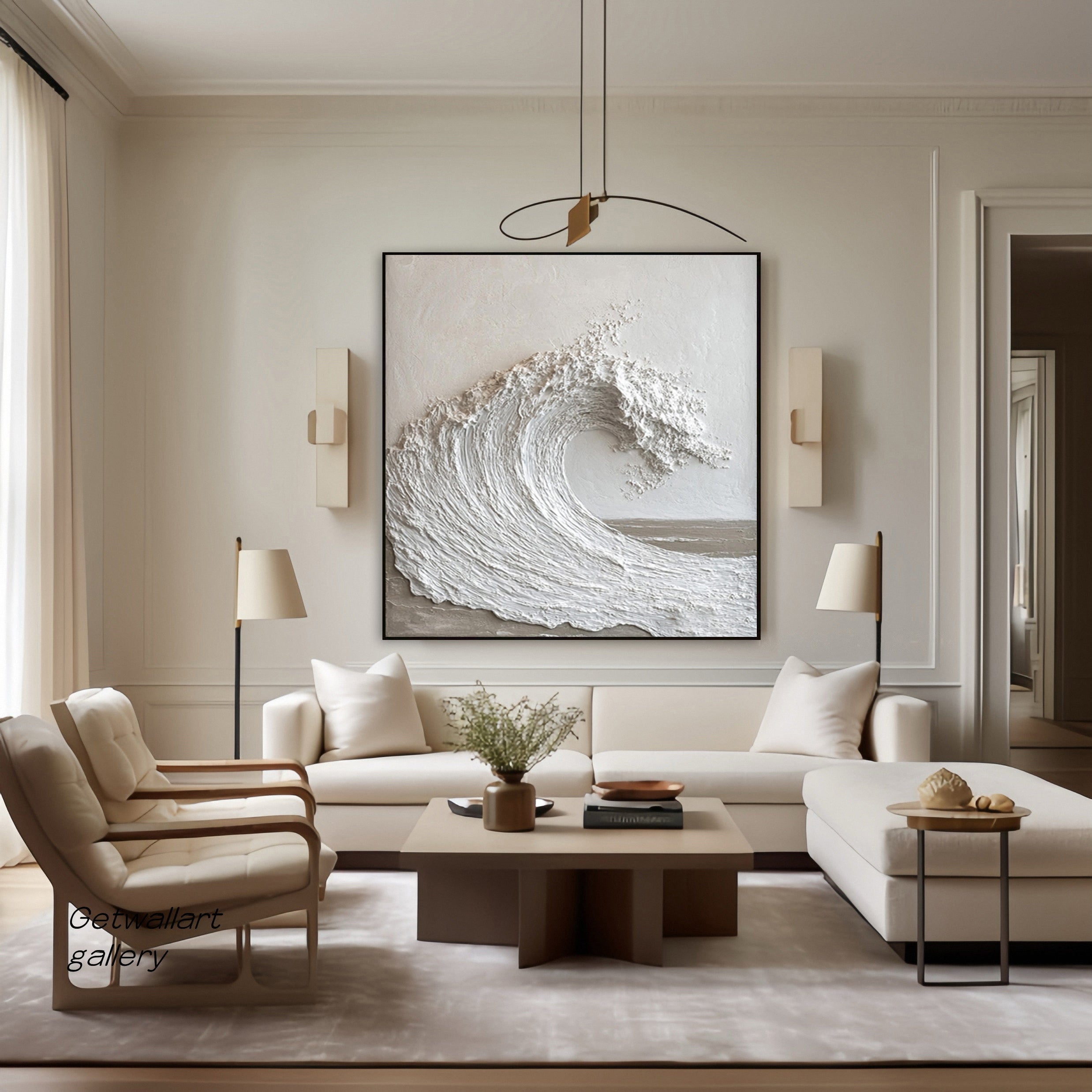 Tidal Grace: Textured Wall Art