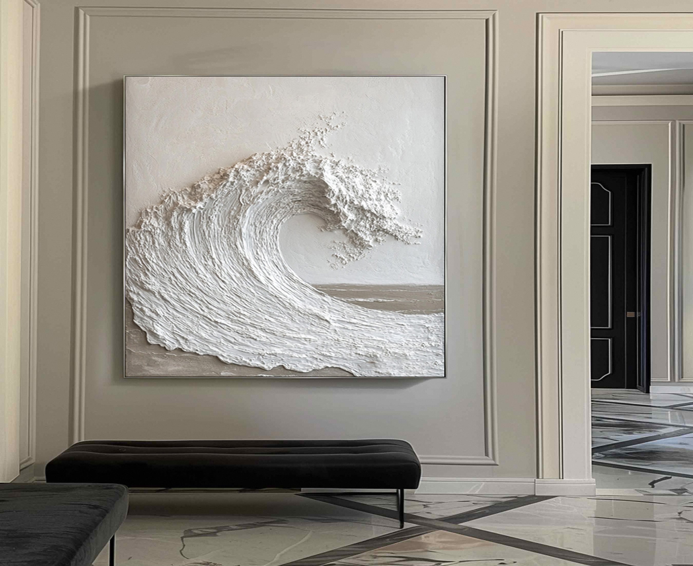 Tidal Grace: Textured Wall Art