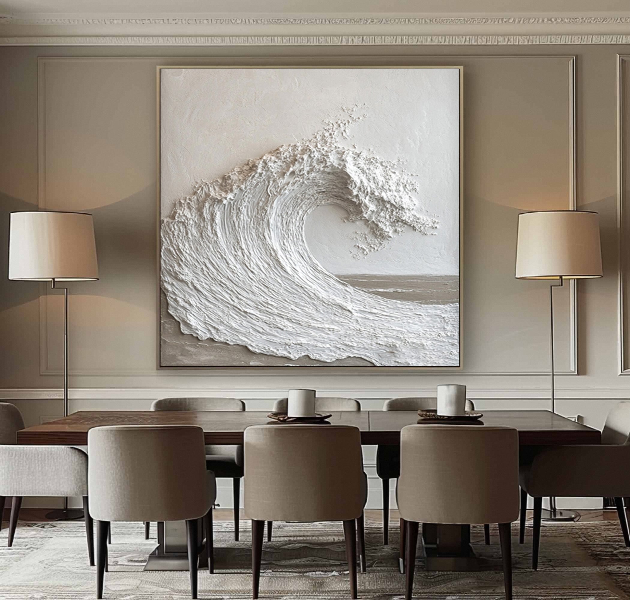 Tidal Grace: Textured Wall Art