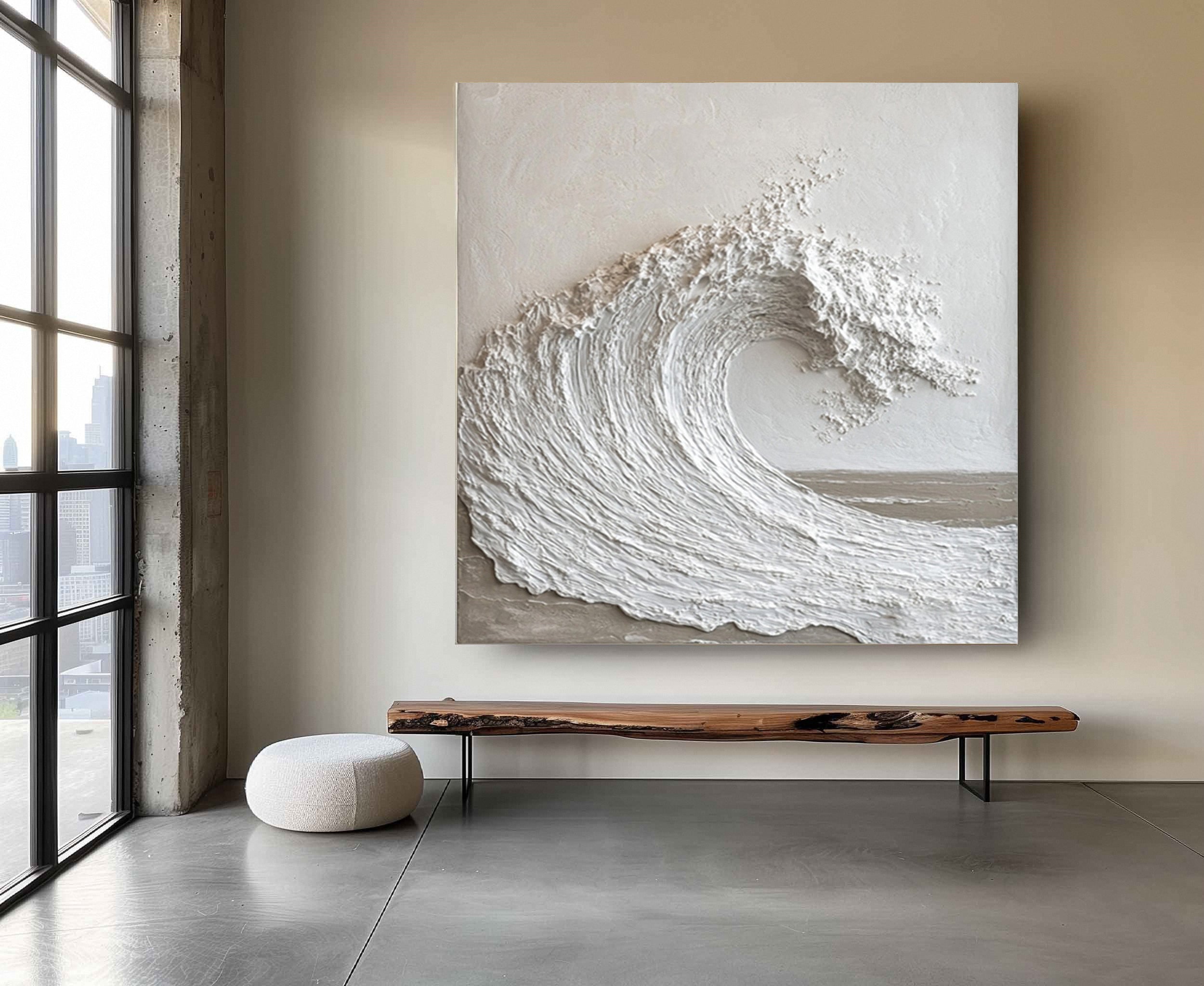 Tidal Grace: Textured Wall Art