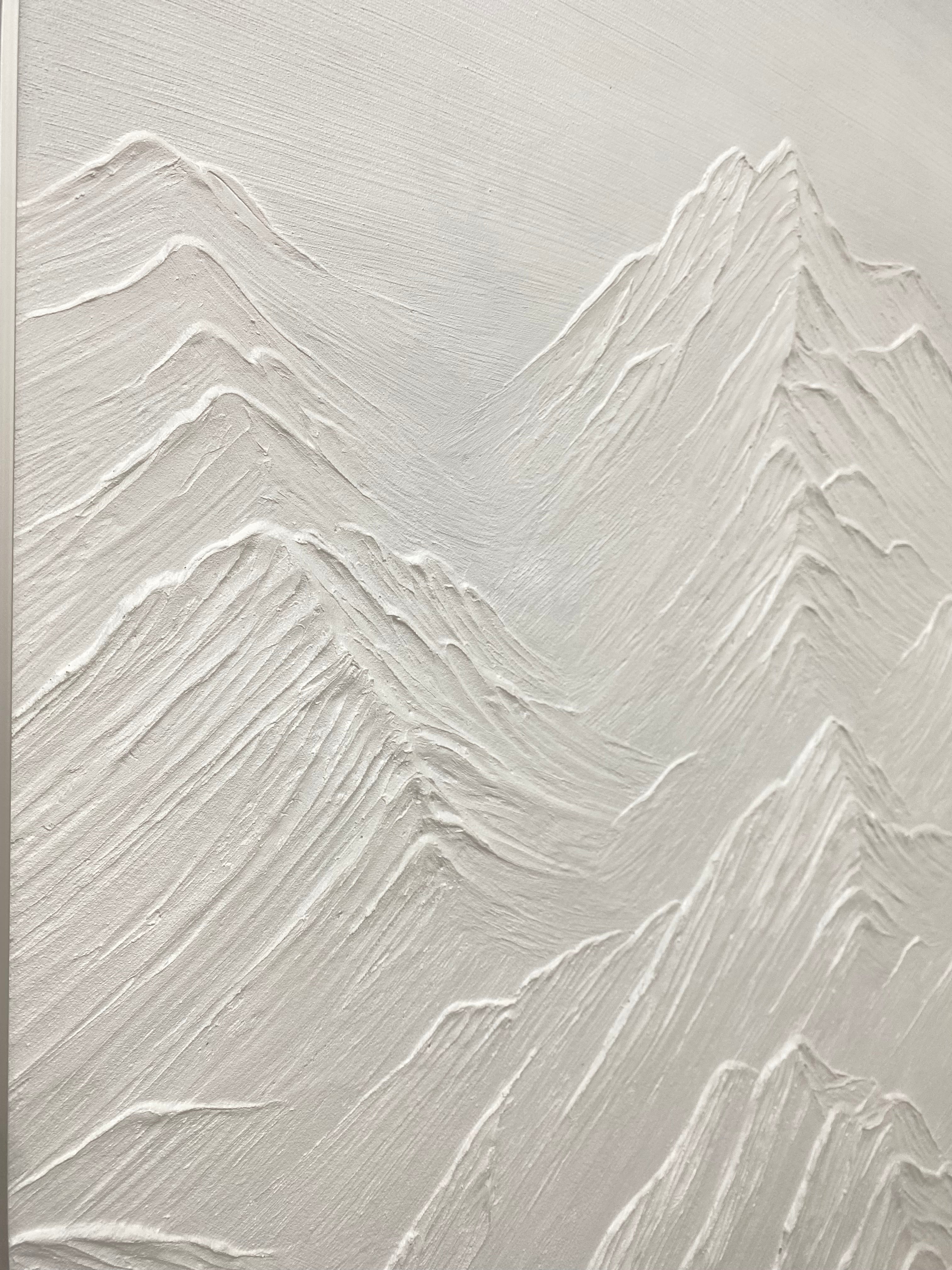 Whispering Peaks: Textured Canvas