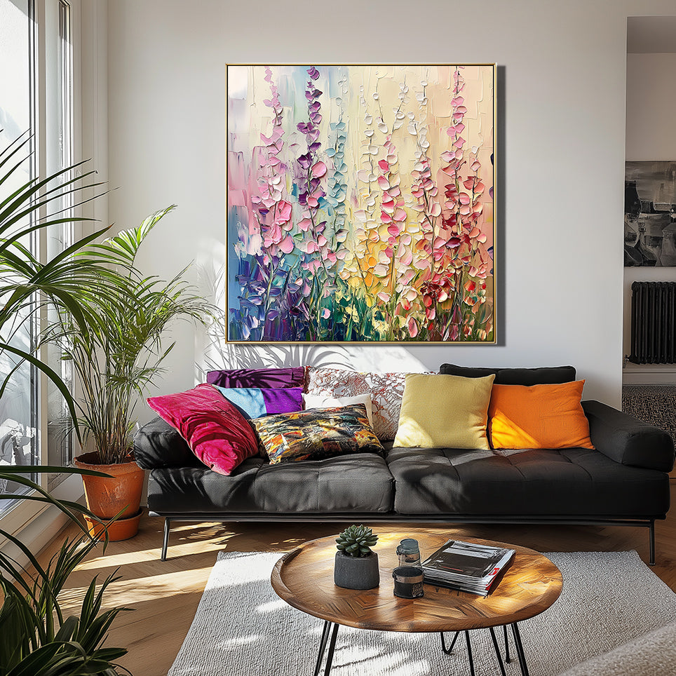 Colorful Floral Meadow Painting-wp241828