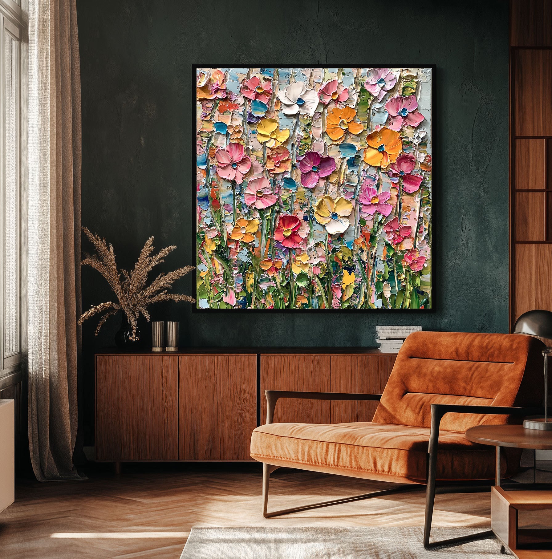 Colorful Floral Meadow Canvas-wp241918