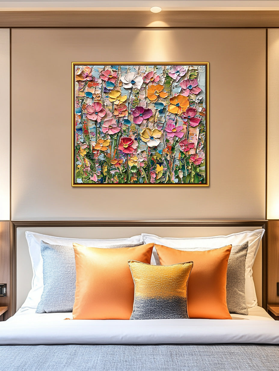 Colorful Floral Meadow Canvas-wp241918