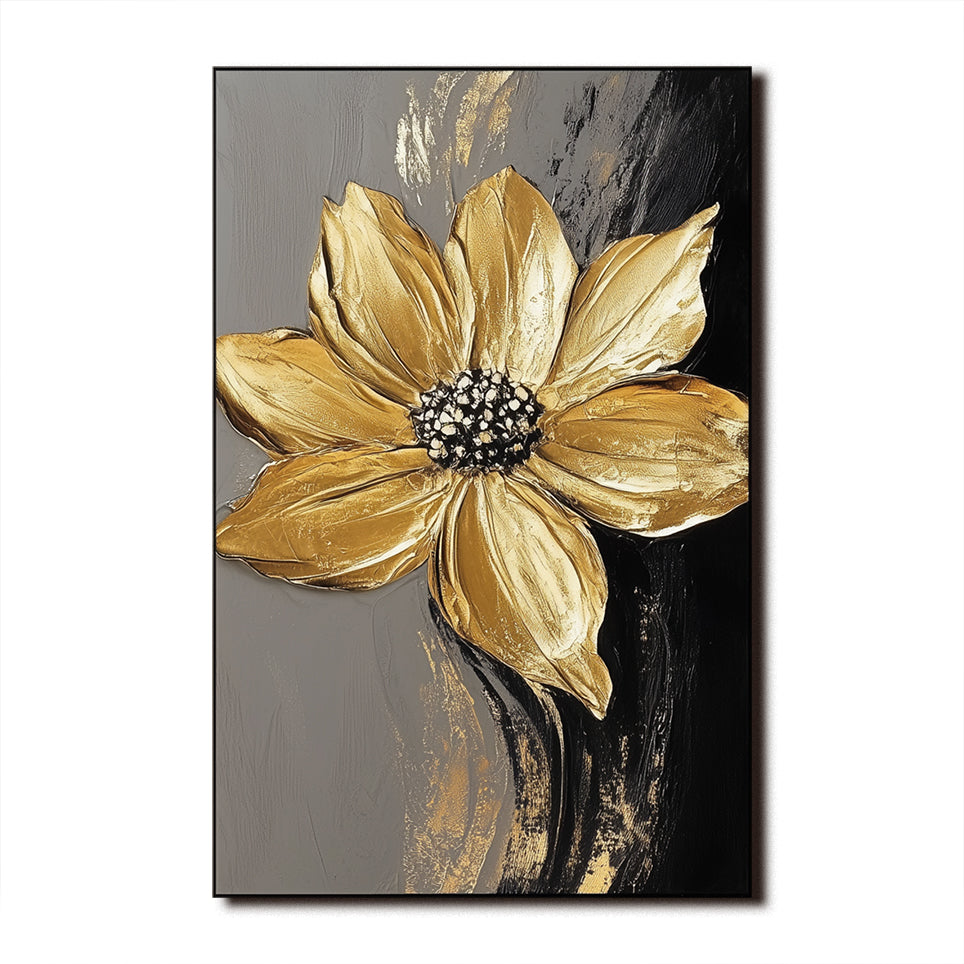 Golden Radiance: Textured Bloom-wp241958