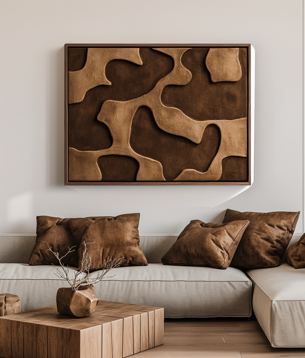 Earthen Flow – 3D Sculptural Abstract Wall Art