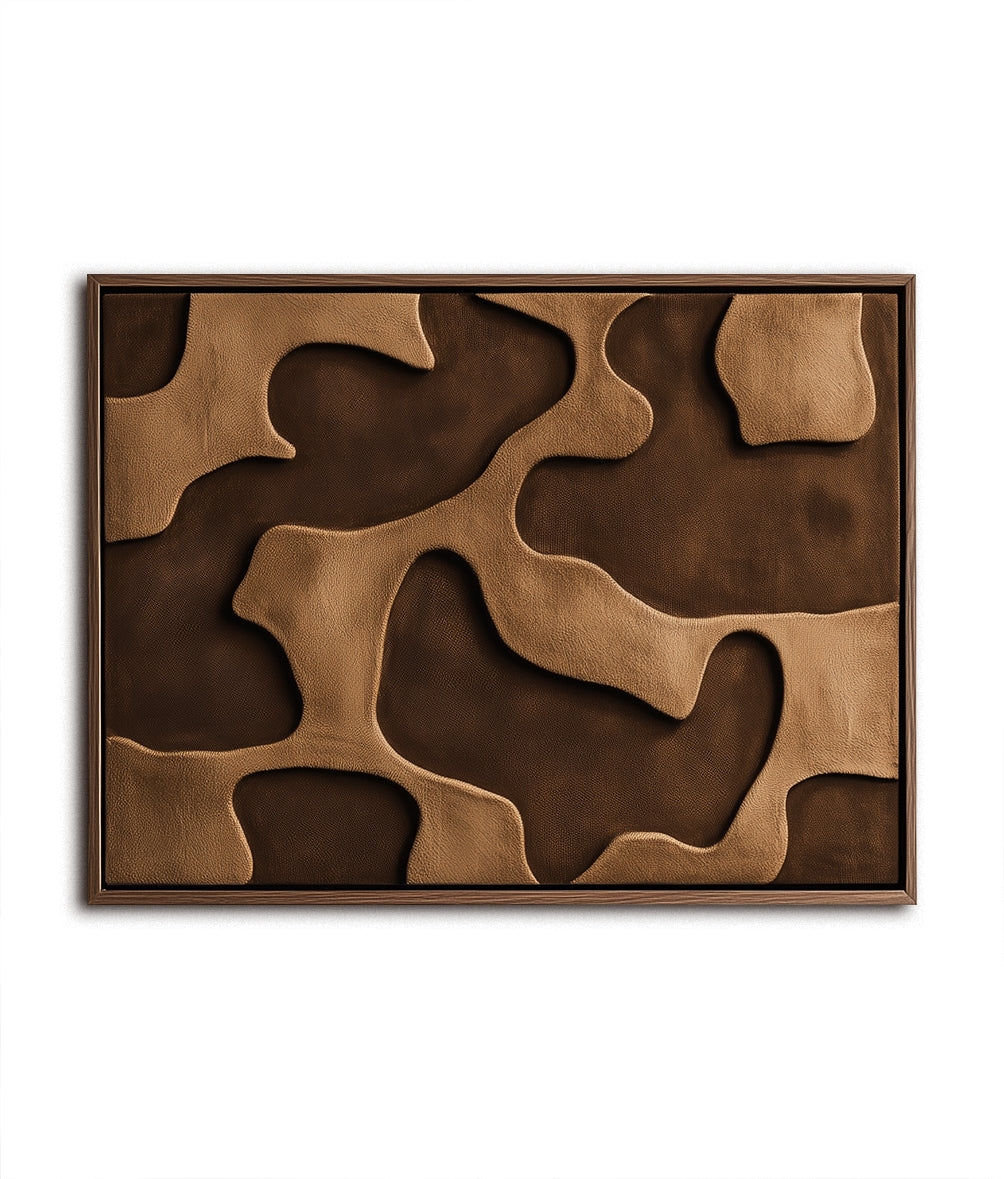 Earthen Flow – 3D Sculptural Abstract Wall Art